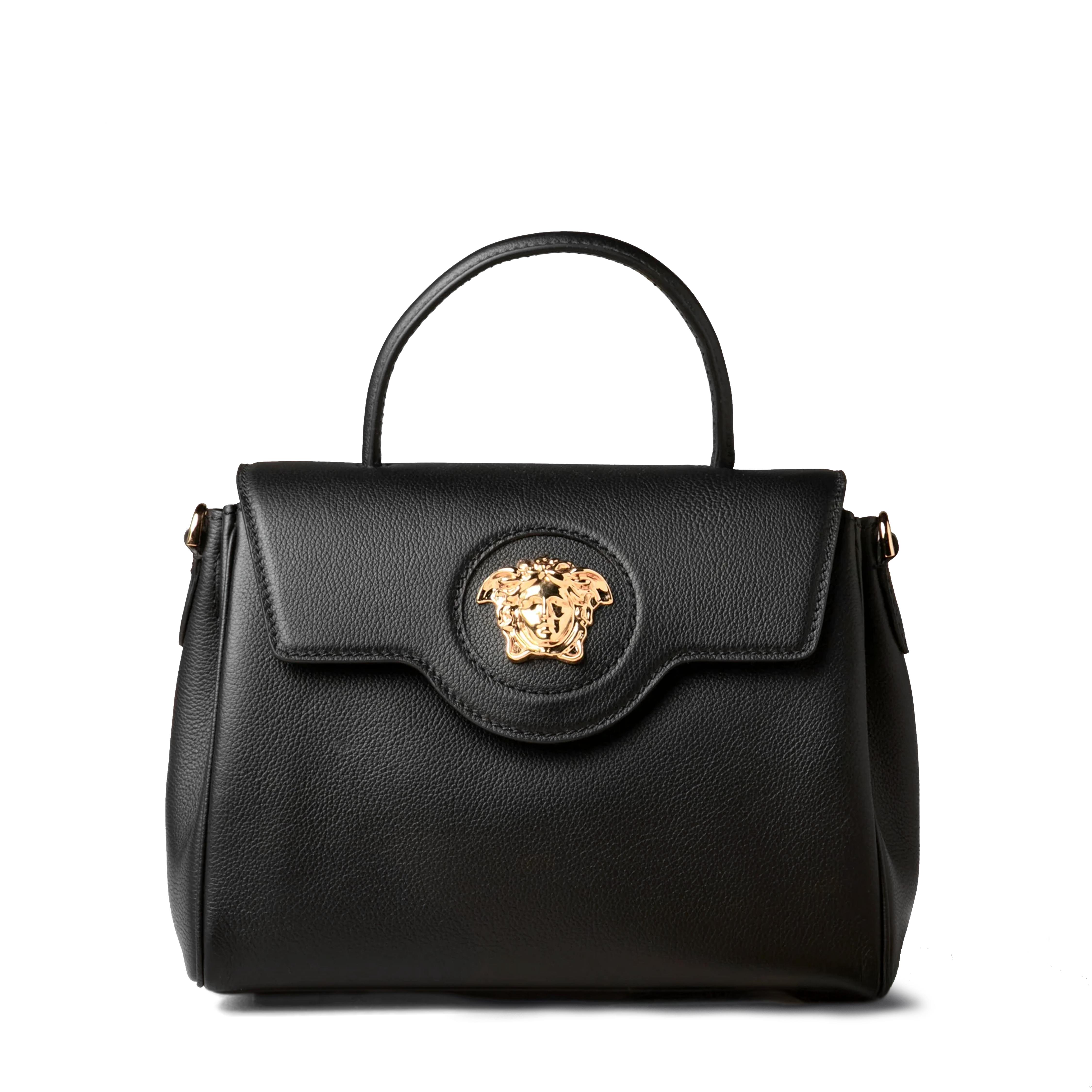 Bolso Negro Versace Oro Medusa