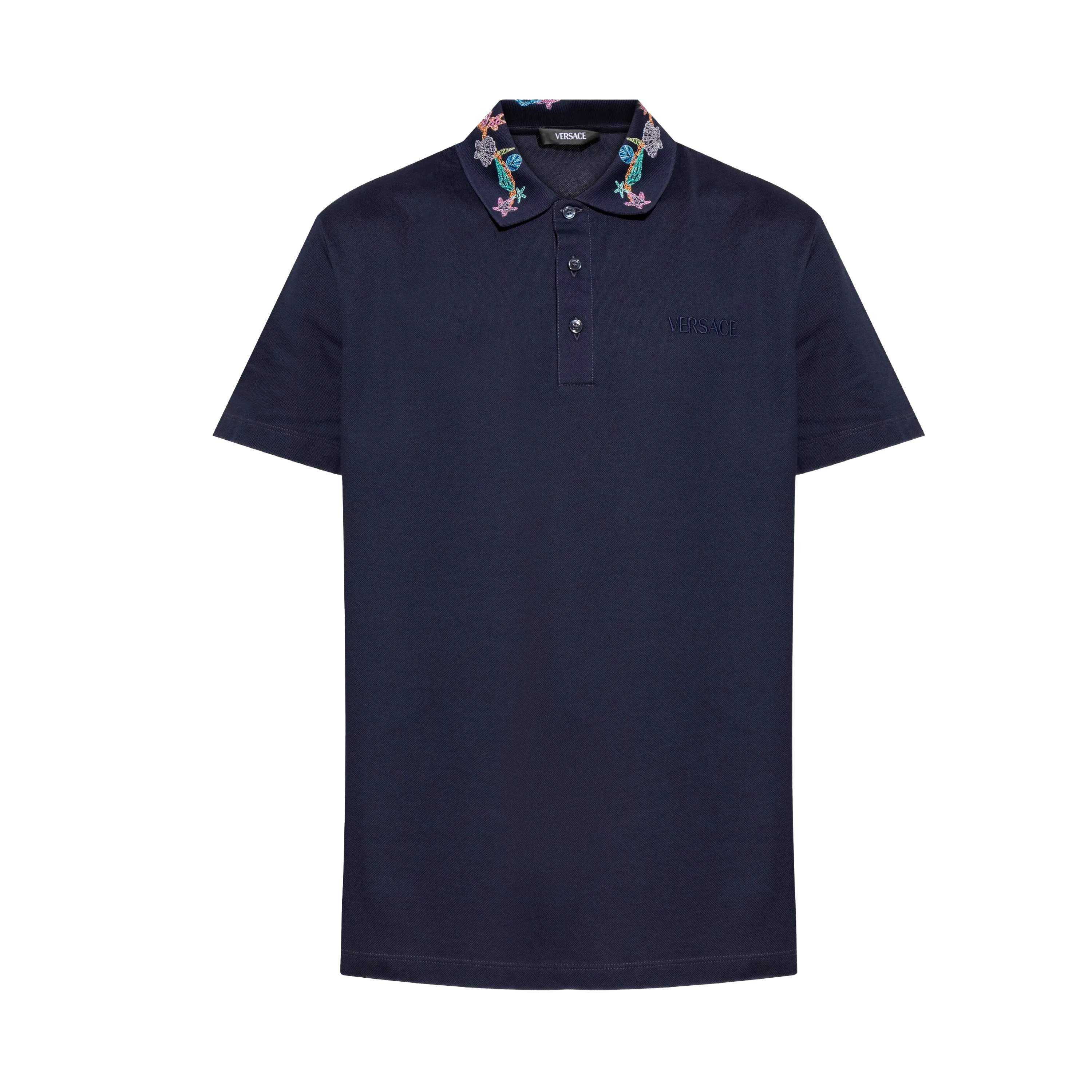Camiseta Tipo Polo Azul Versace Coral