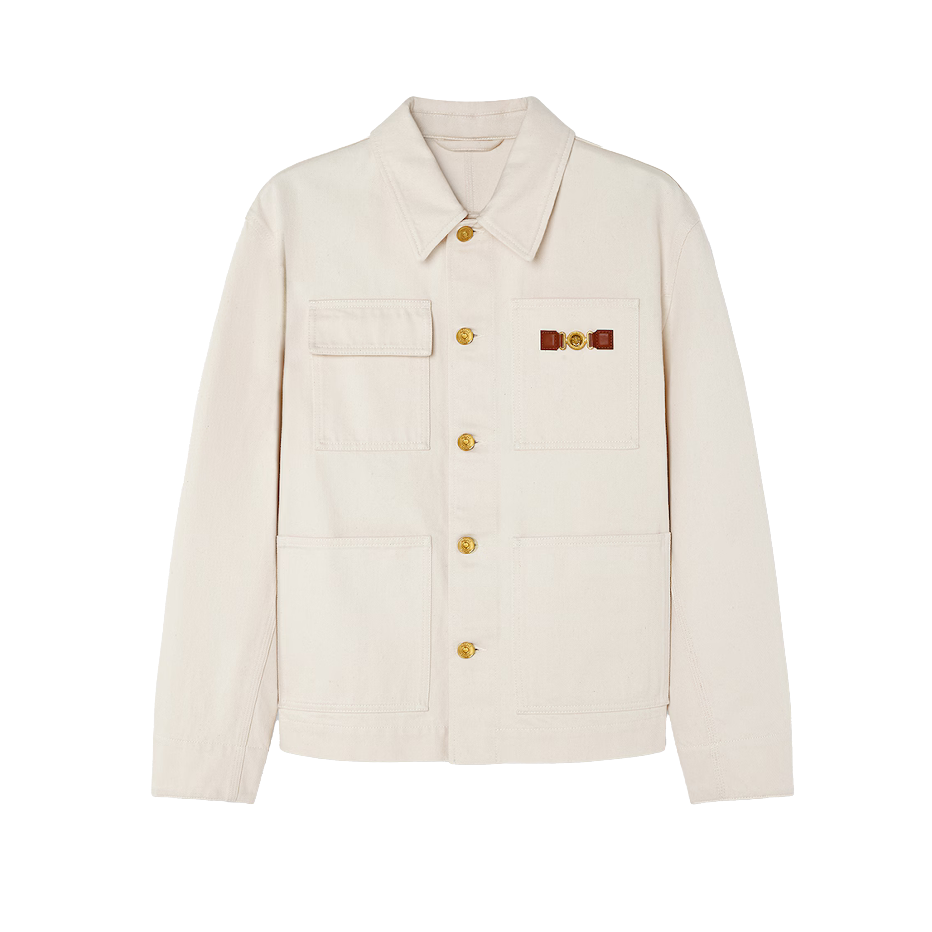 Camisa Hueso Versace Tag