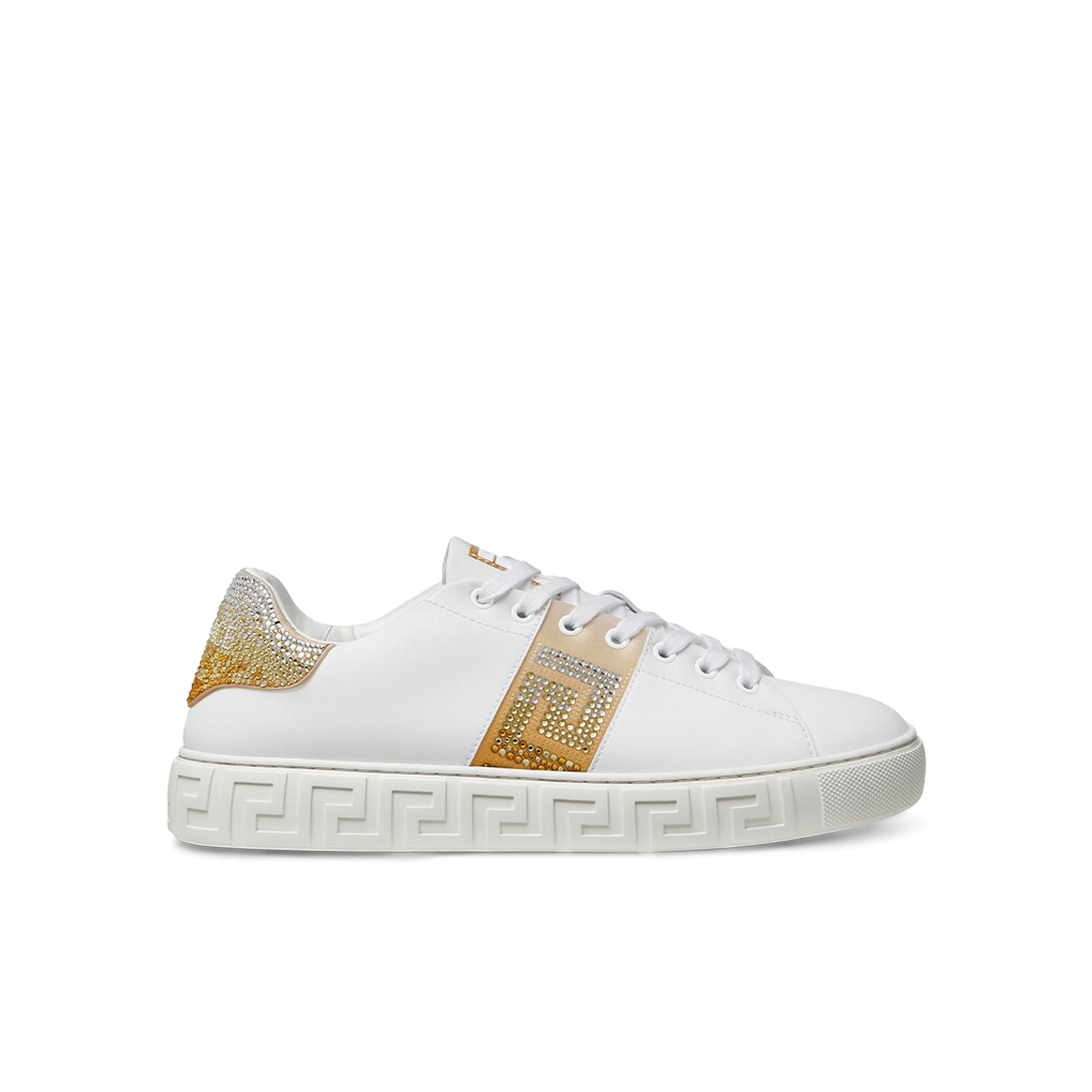 Sneakers Blancos Versace Greca Rhinestones