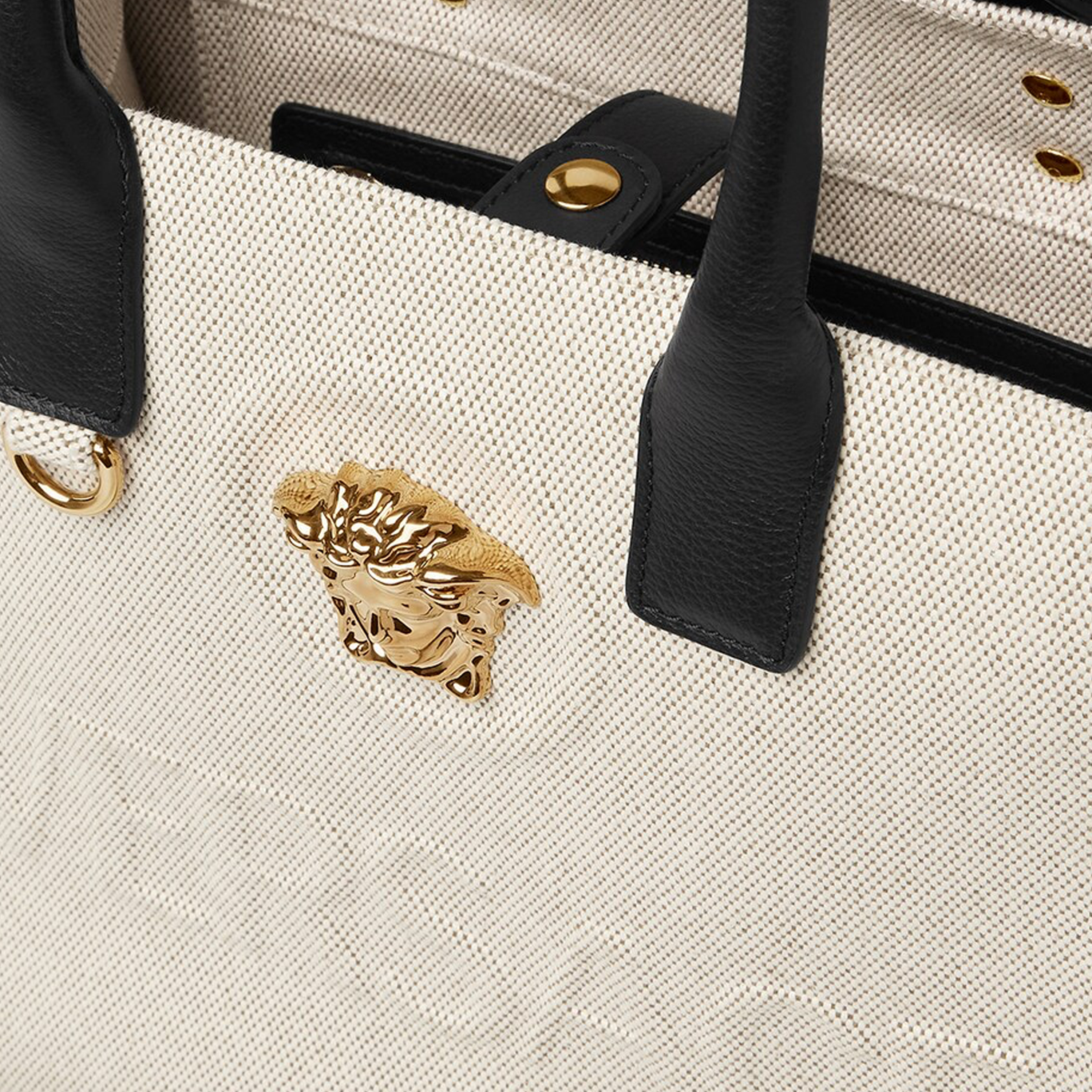 Cartera Beige Versace Logo