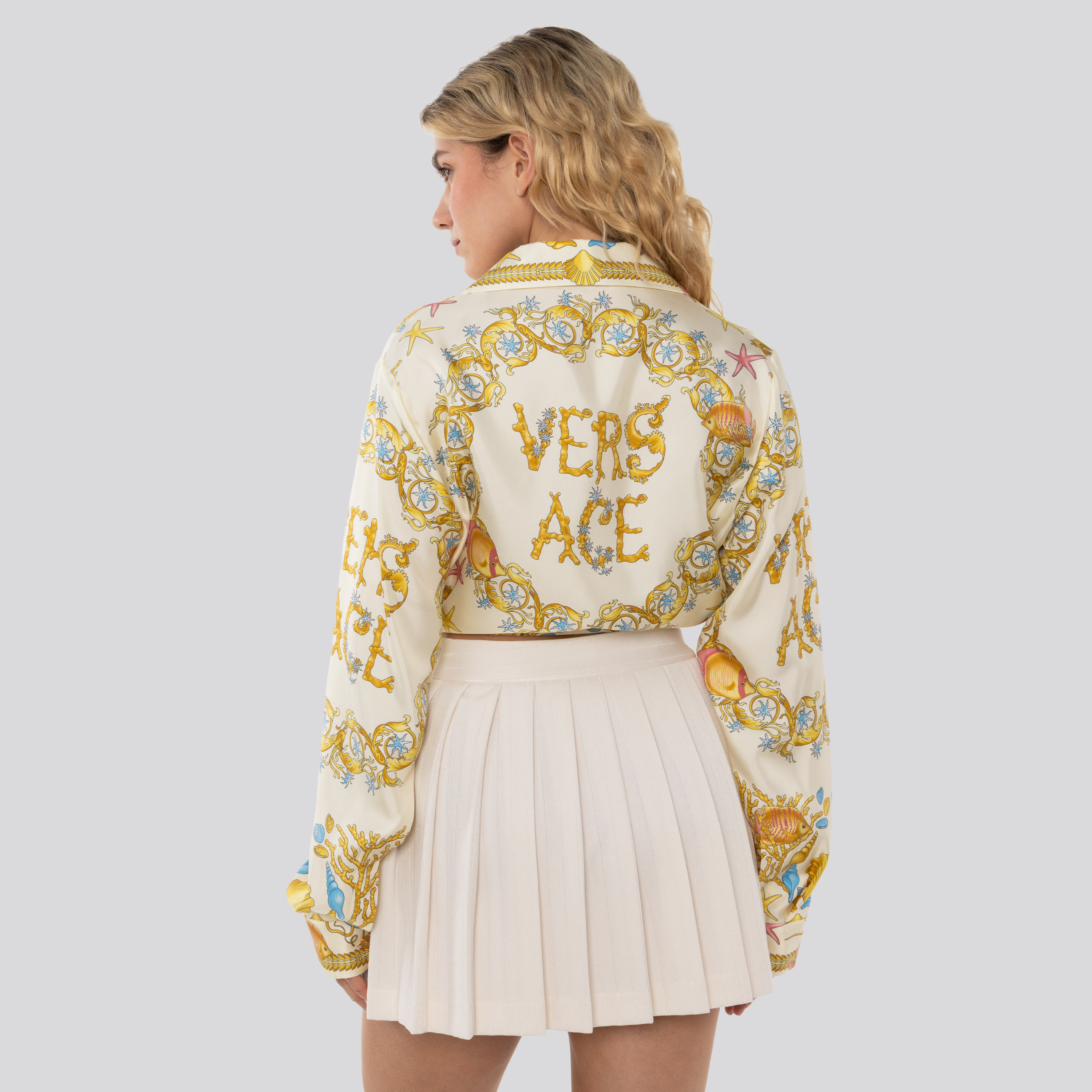 Camisa Amarilla Versace Underwater Barocco