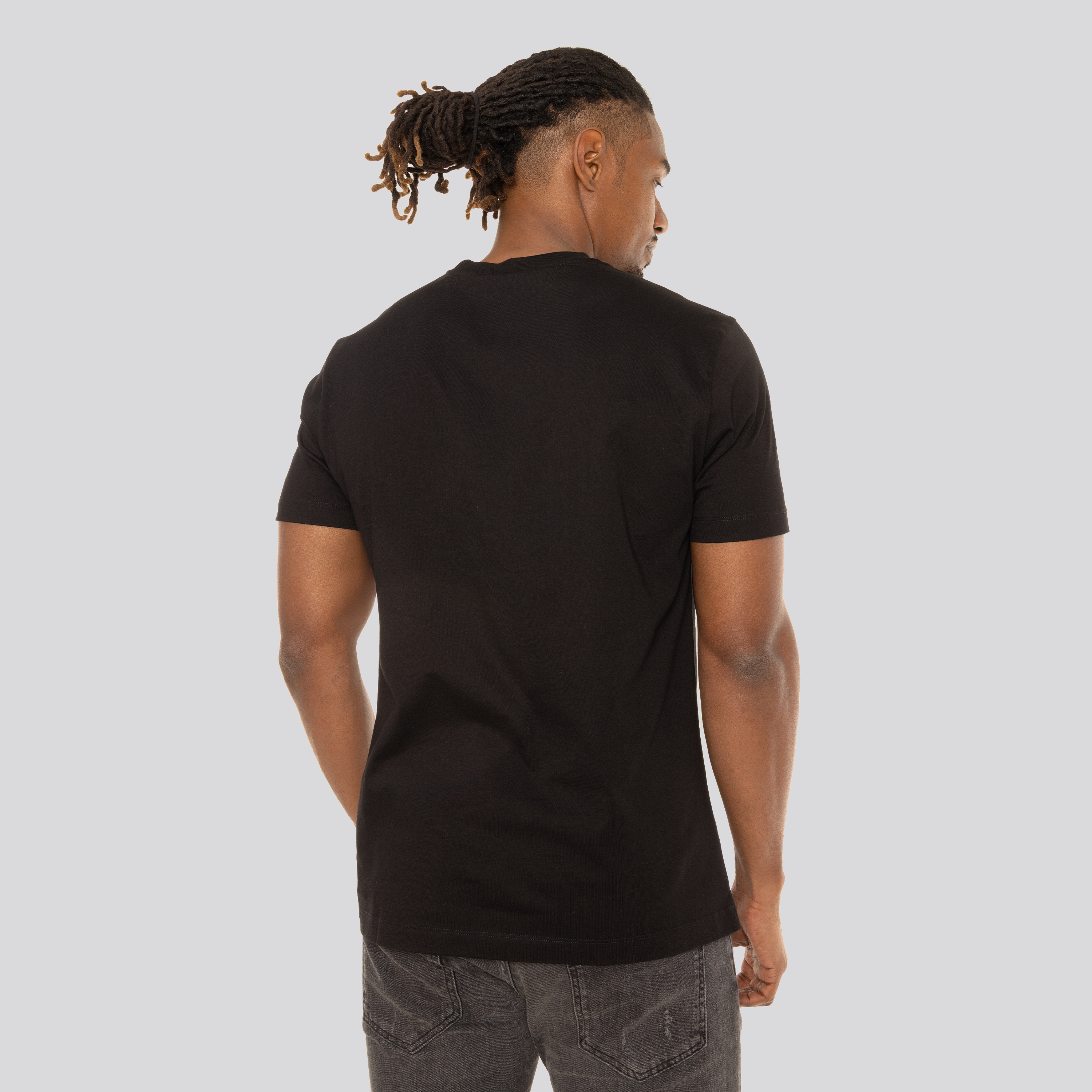 Camiseta Negra Versace Crystals Medusa