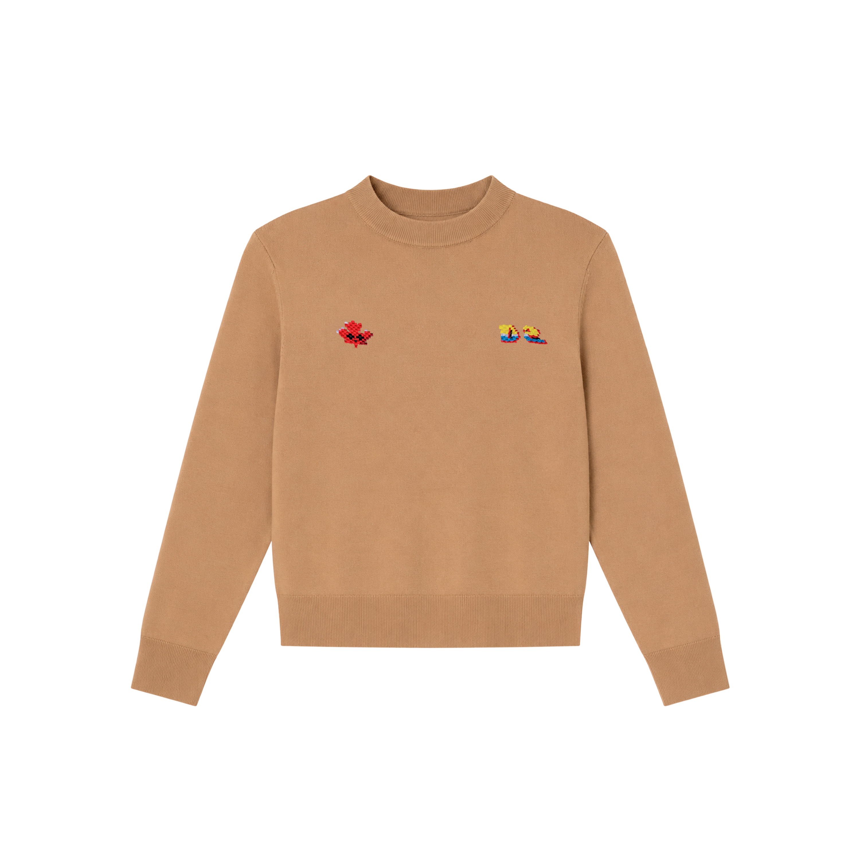 Suéter Beige Dsquared2 Knit Logo Embroidered