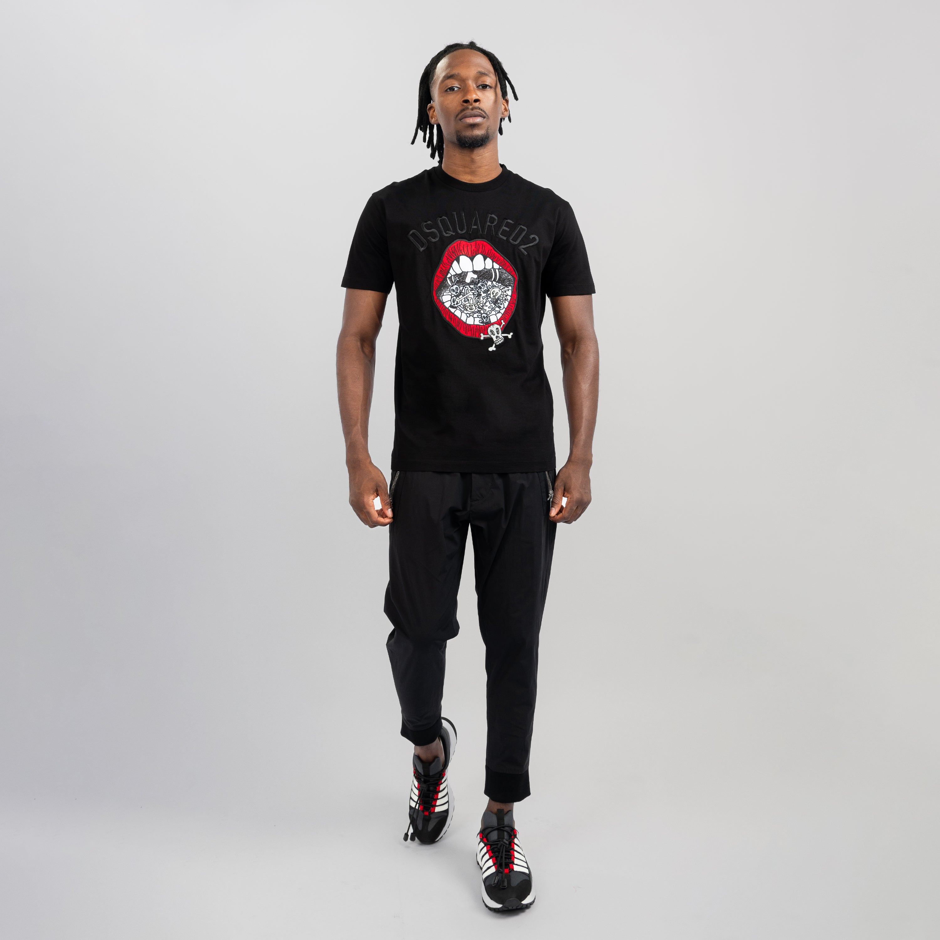 Pantalón Negro Dsquared2 Zip Pockets