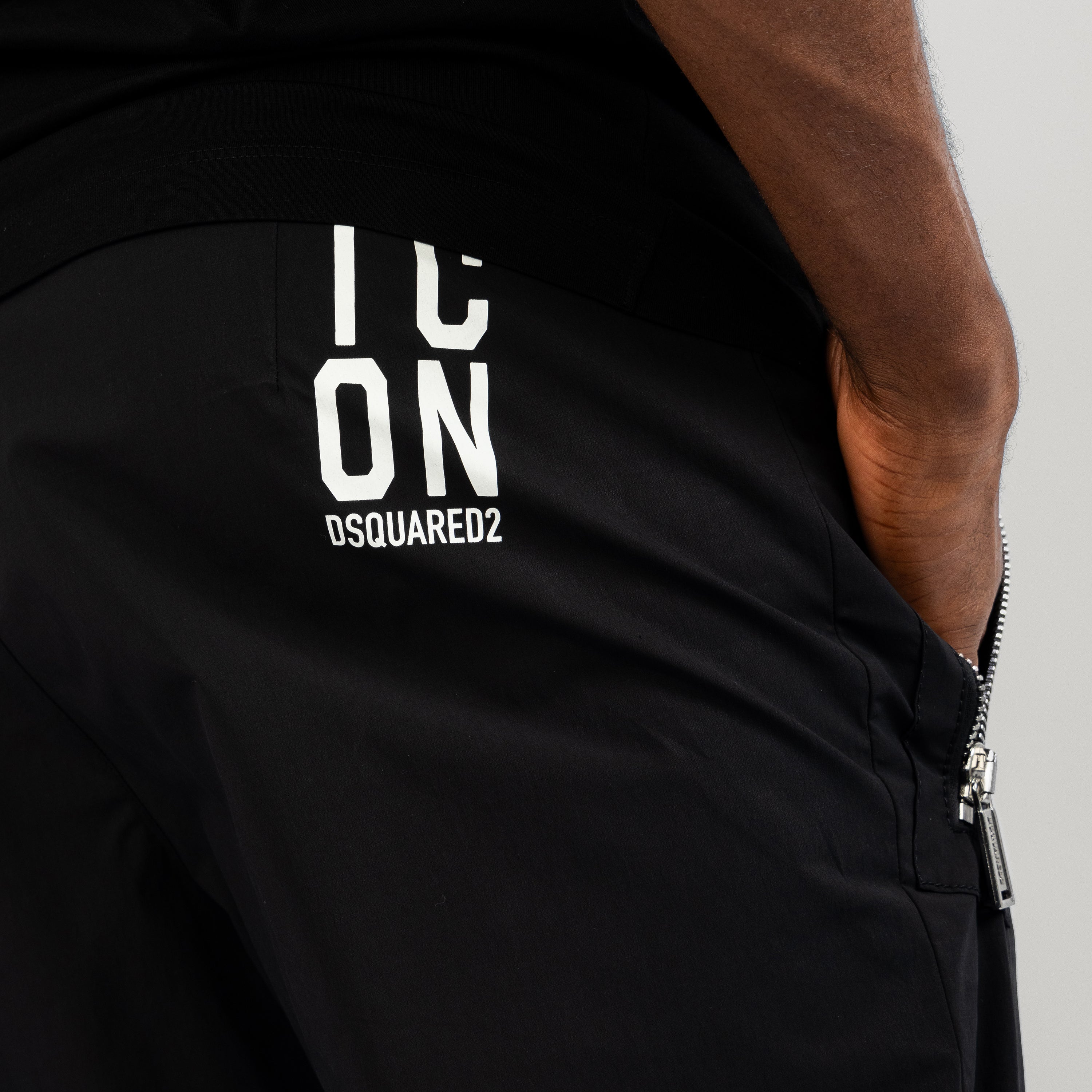 Pantalón Negro Dsquared2 Zip Pockets
