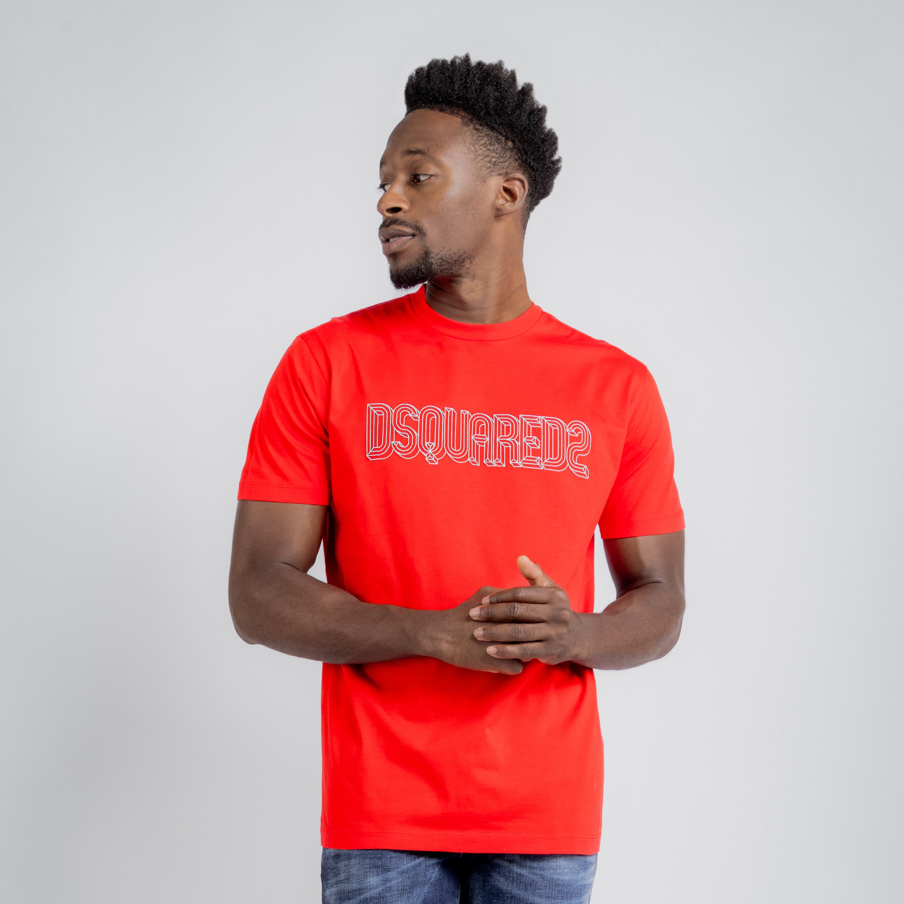 Camiseta blanca Dsquared2 multicolor logo