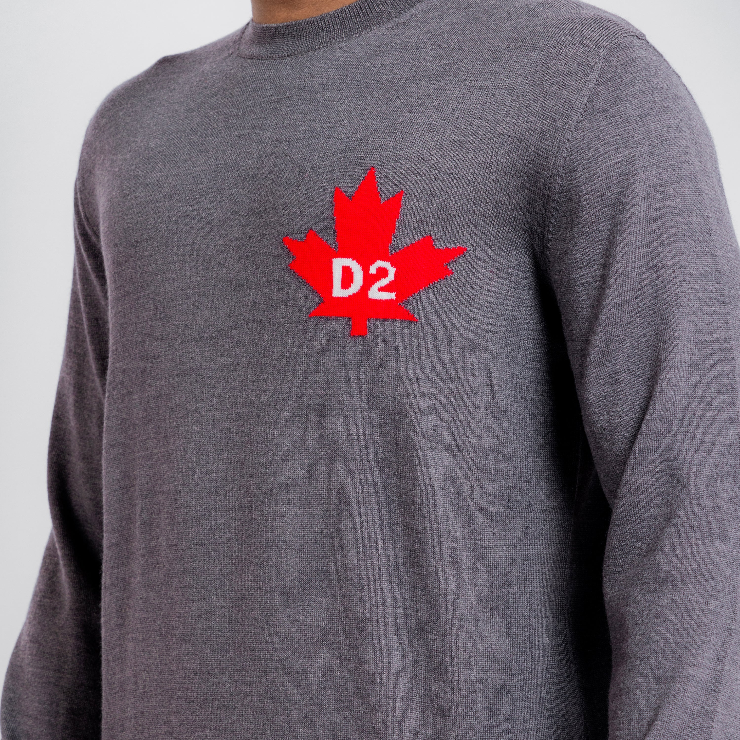 Suéter Gris Dsquared2 D2 Leaf
