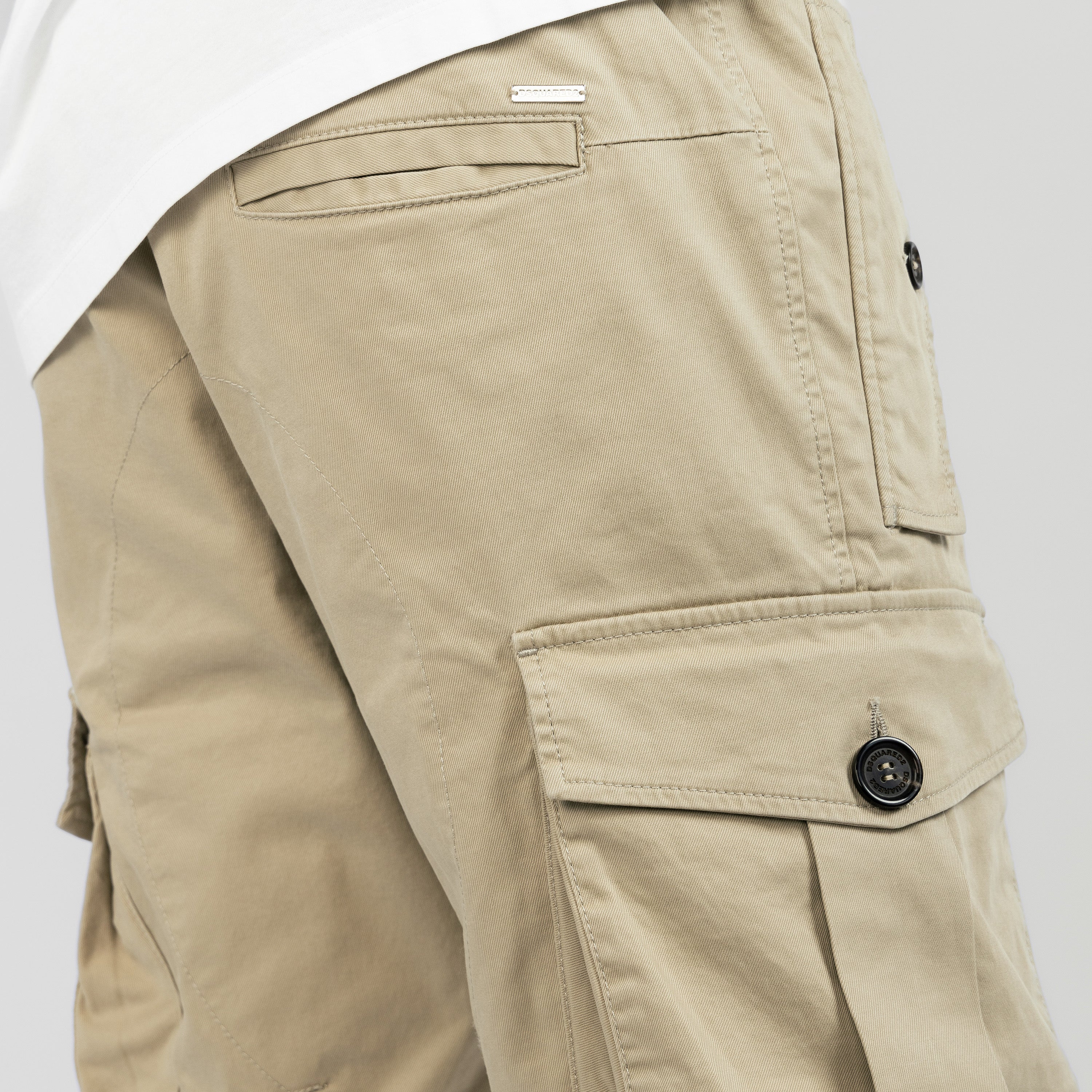 Pantalón Cargo Beige Claro Dsquared2 Pocket