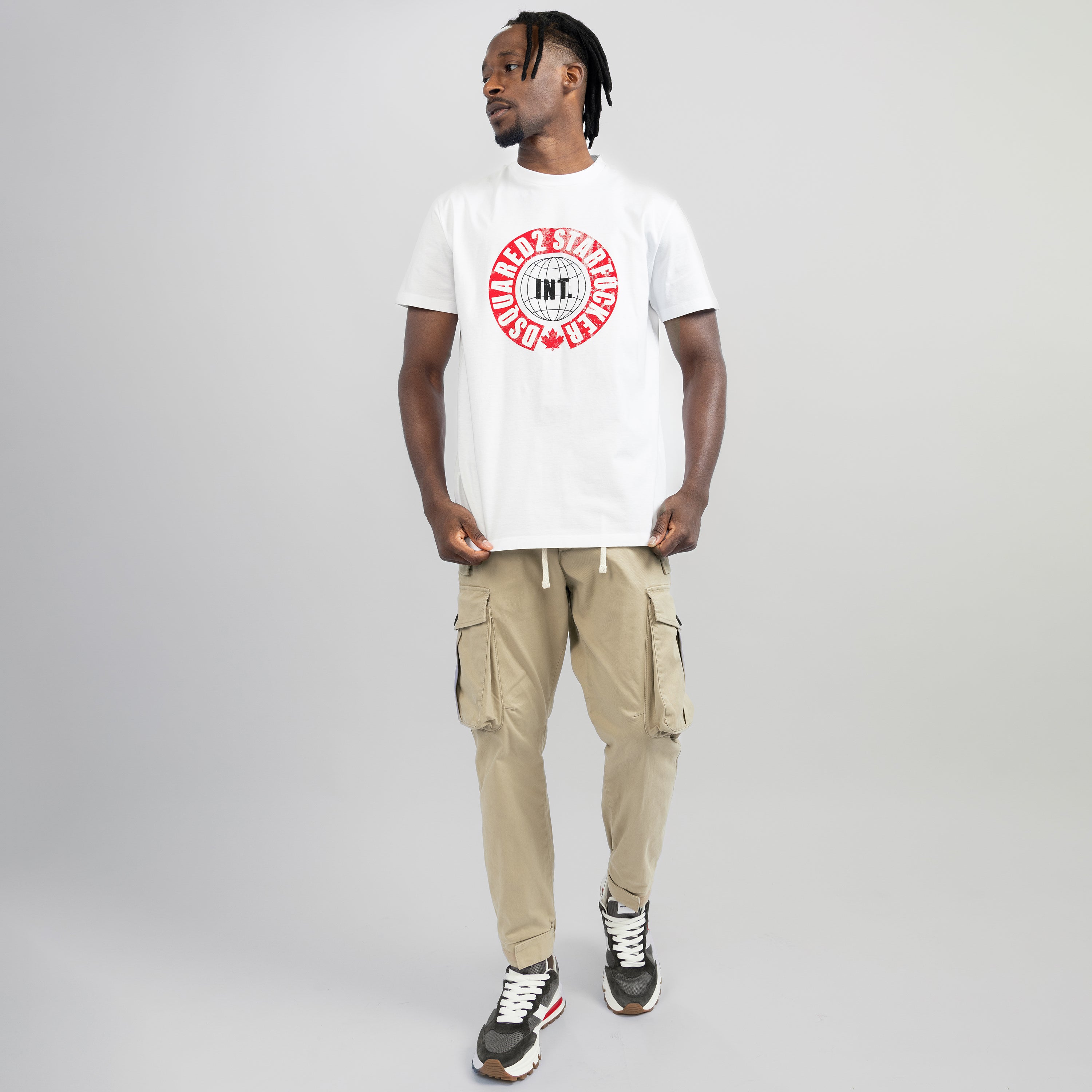 Pantalón Cargo Beige Claro Dsquared2 Pocket