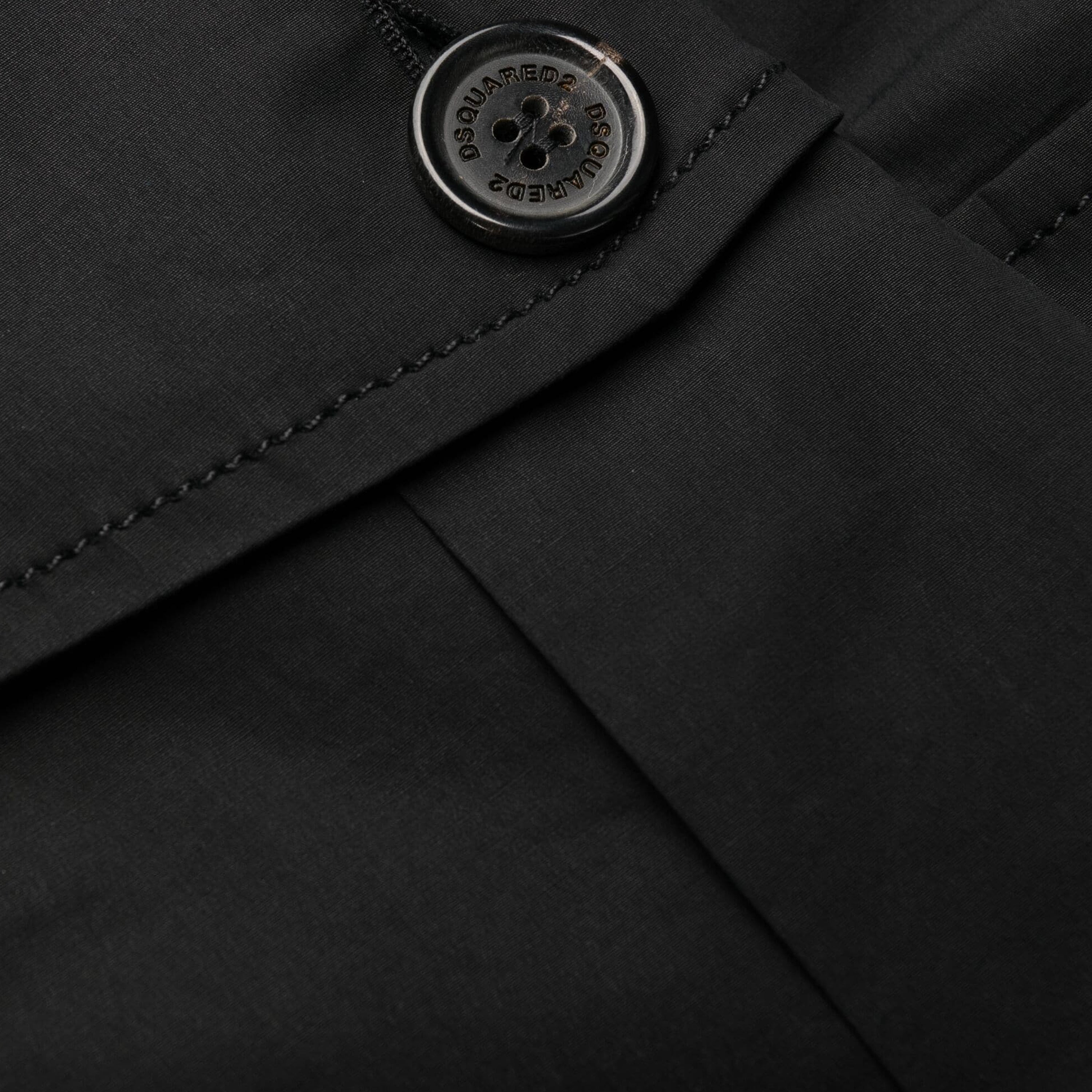Pantalón Cargo Negro Dsquared2 Drawstring