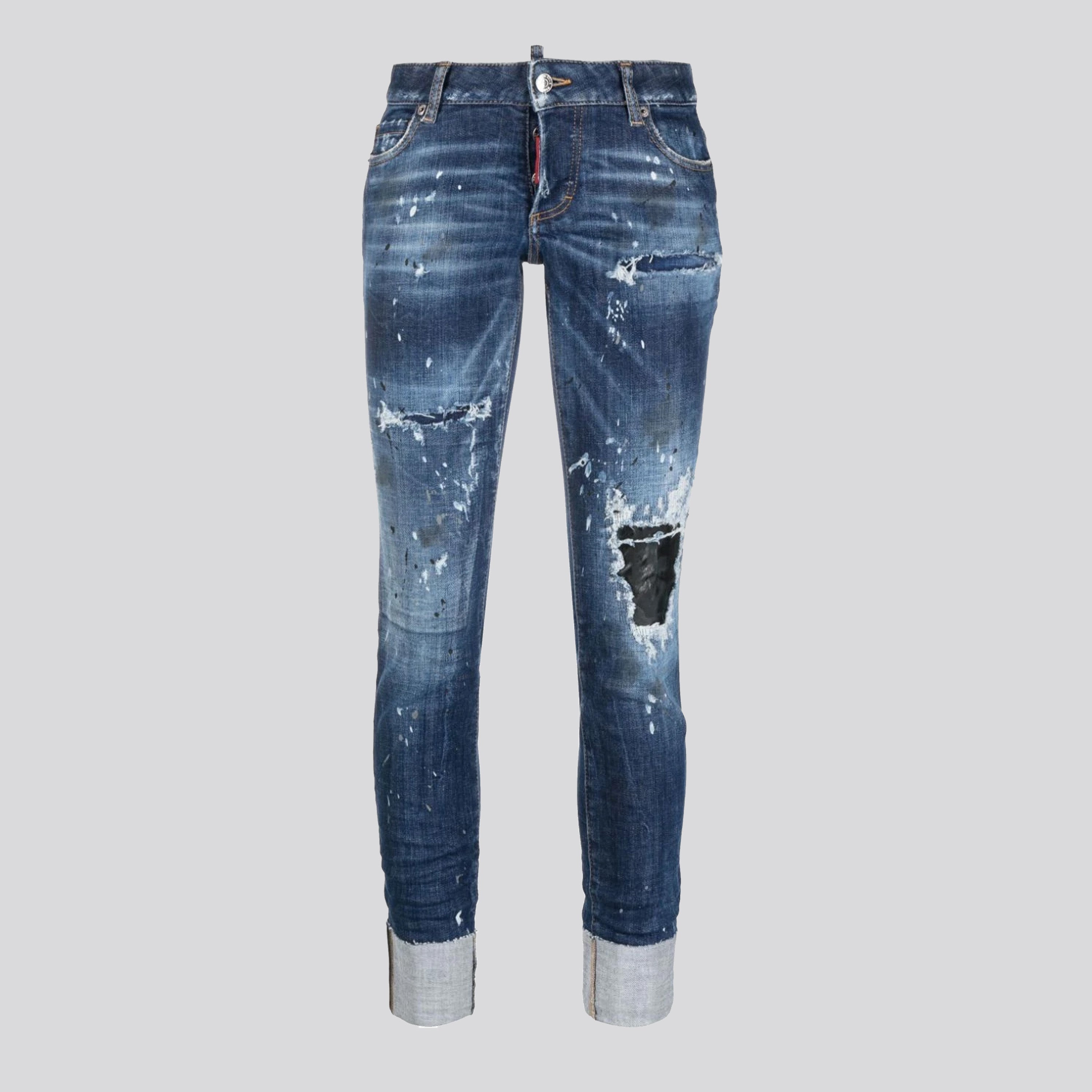 Jeans Denim Dsquared2 Paint Leather Patch