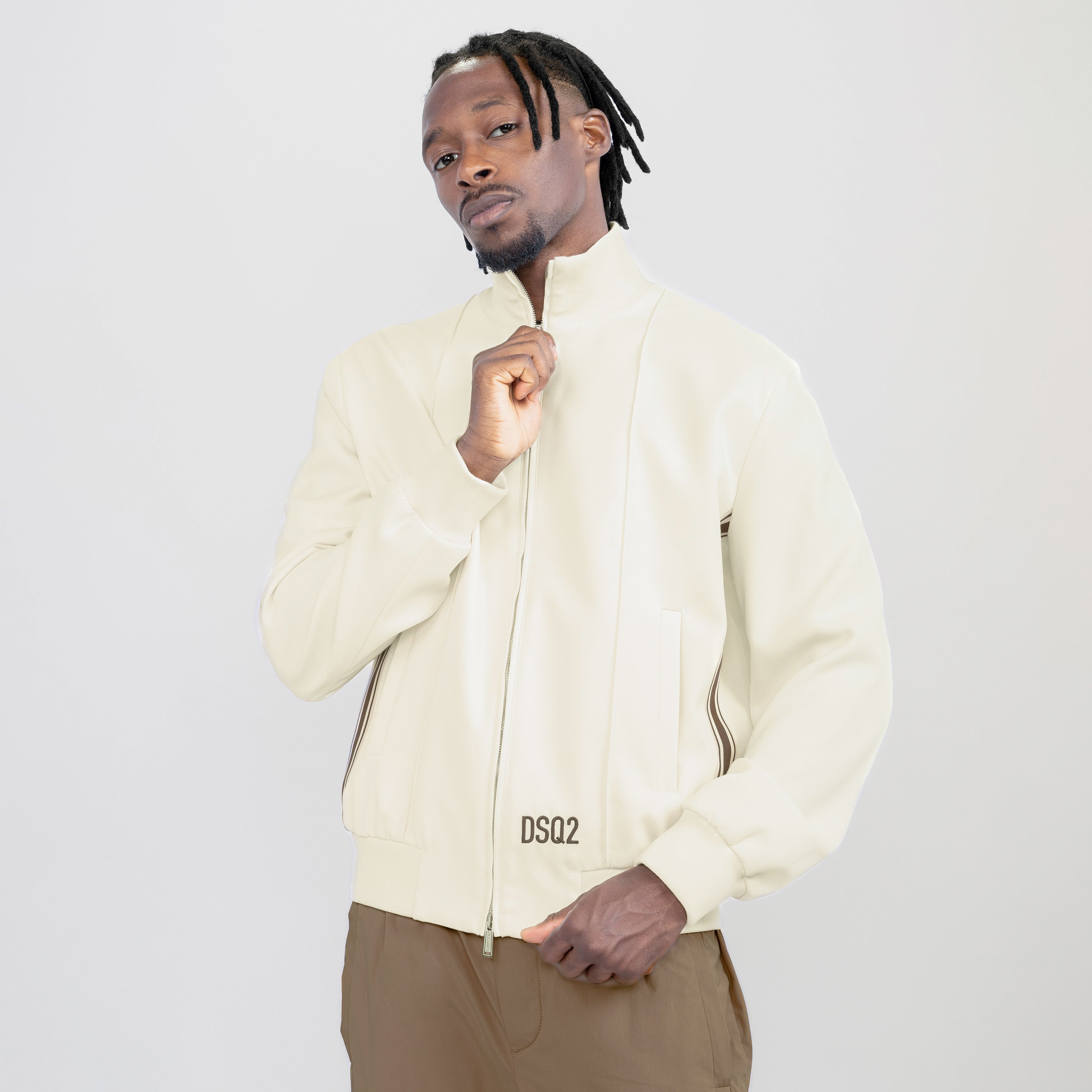 Chaqueta Blanca Dsquared2 Side Stripe