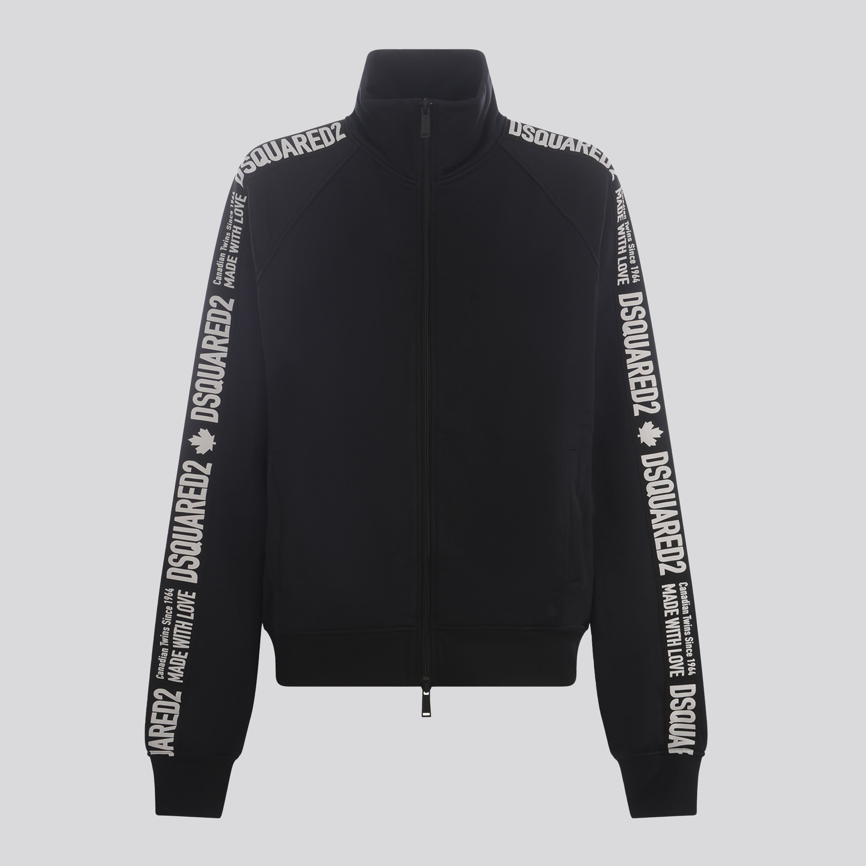 Chaqueta Negra Dsquared2 Side Logo