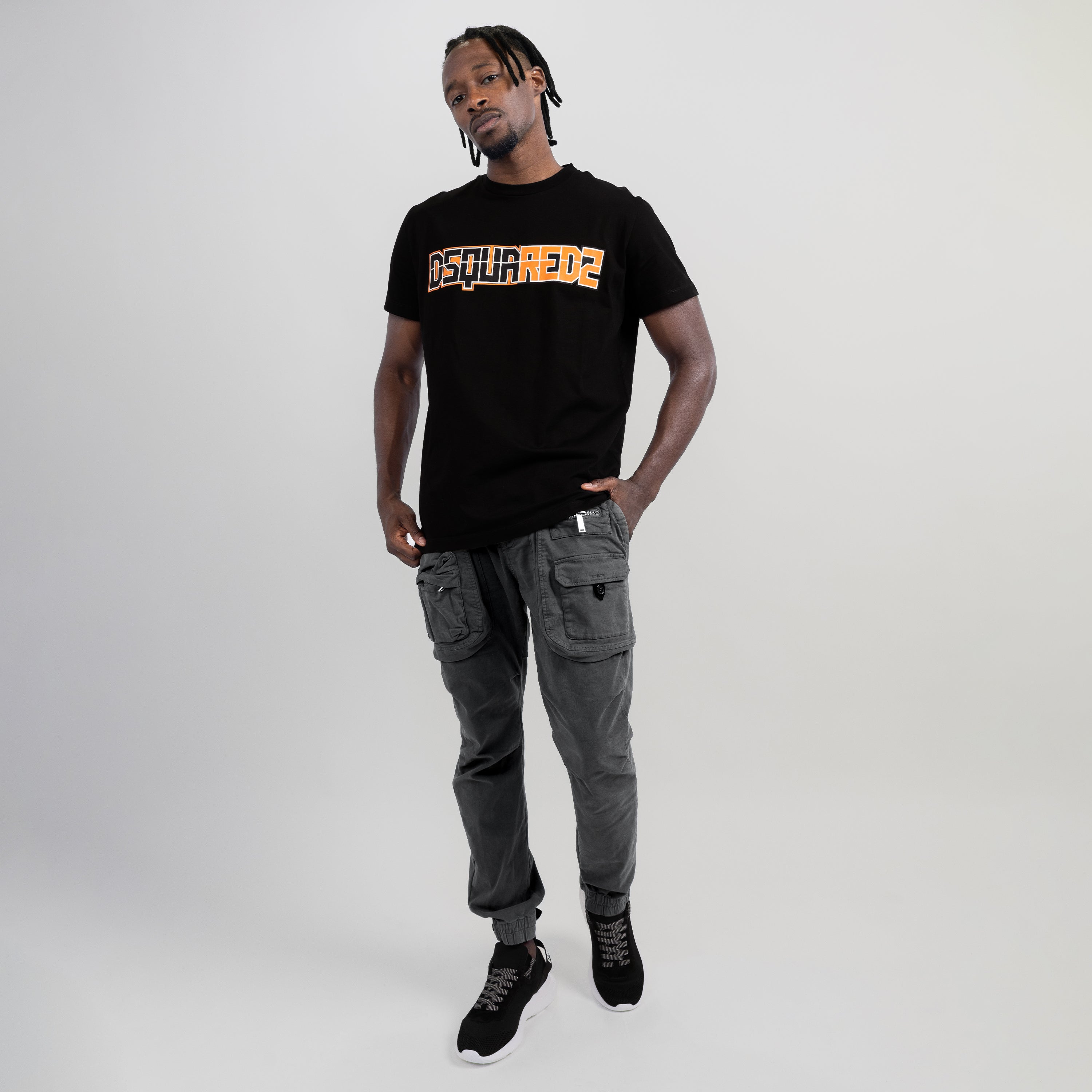 Pantalón Cargo Gris Dsquared2 Multipockets