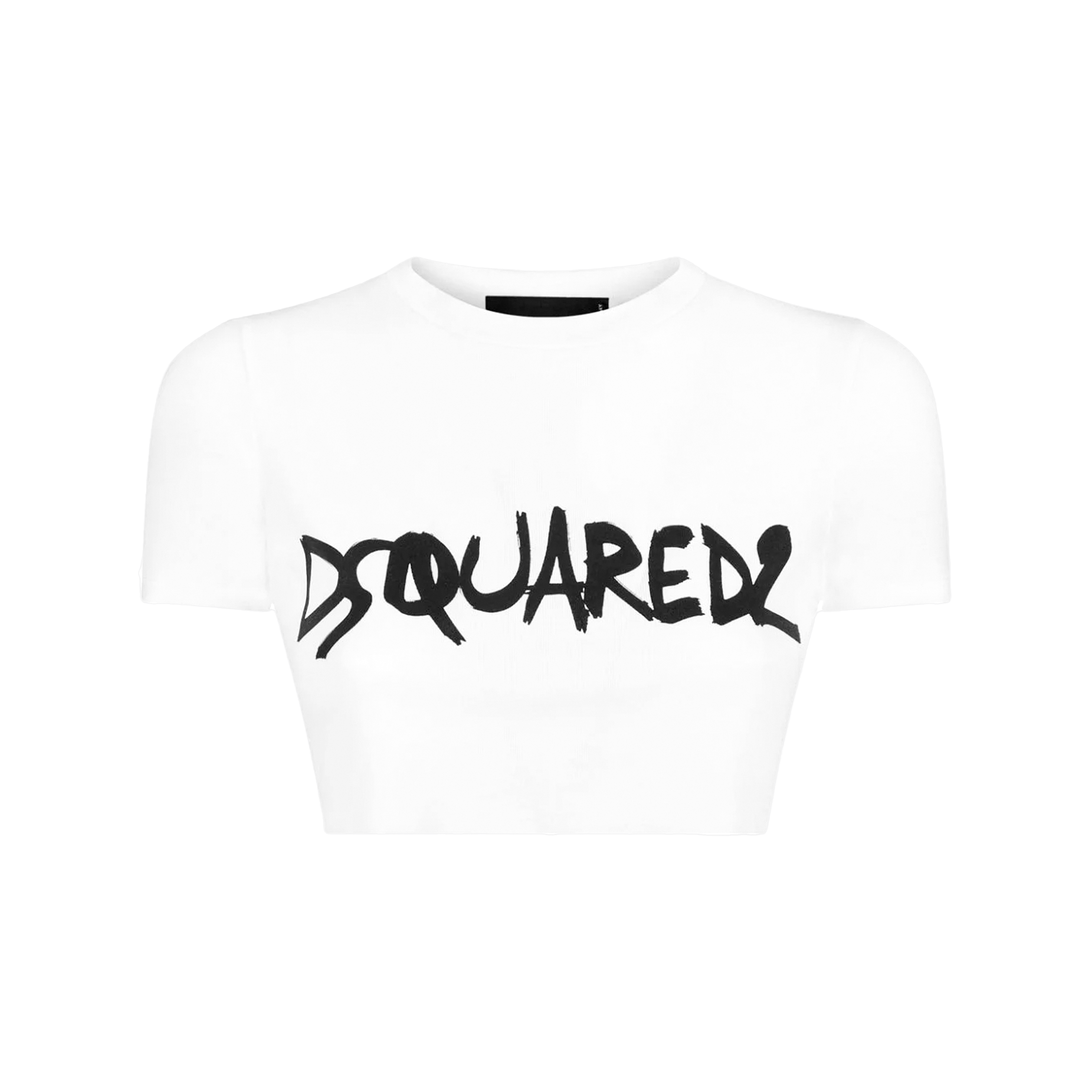 Camiseta Blanca Dsquared2 Logo Cropped