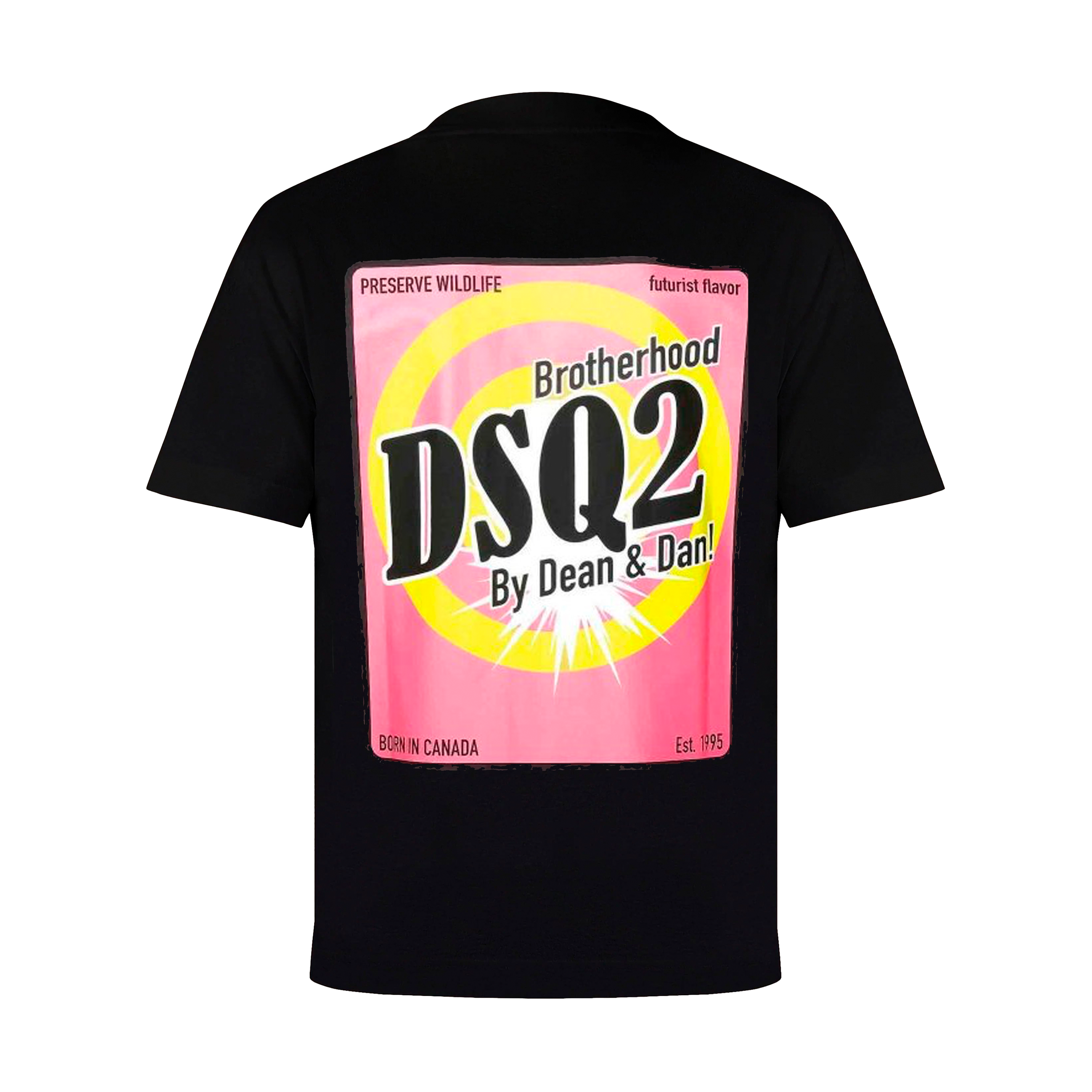 Camiseta Negra Dsquared2 Chest Logo Brotherhood