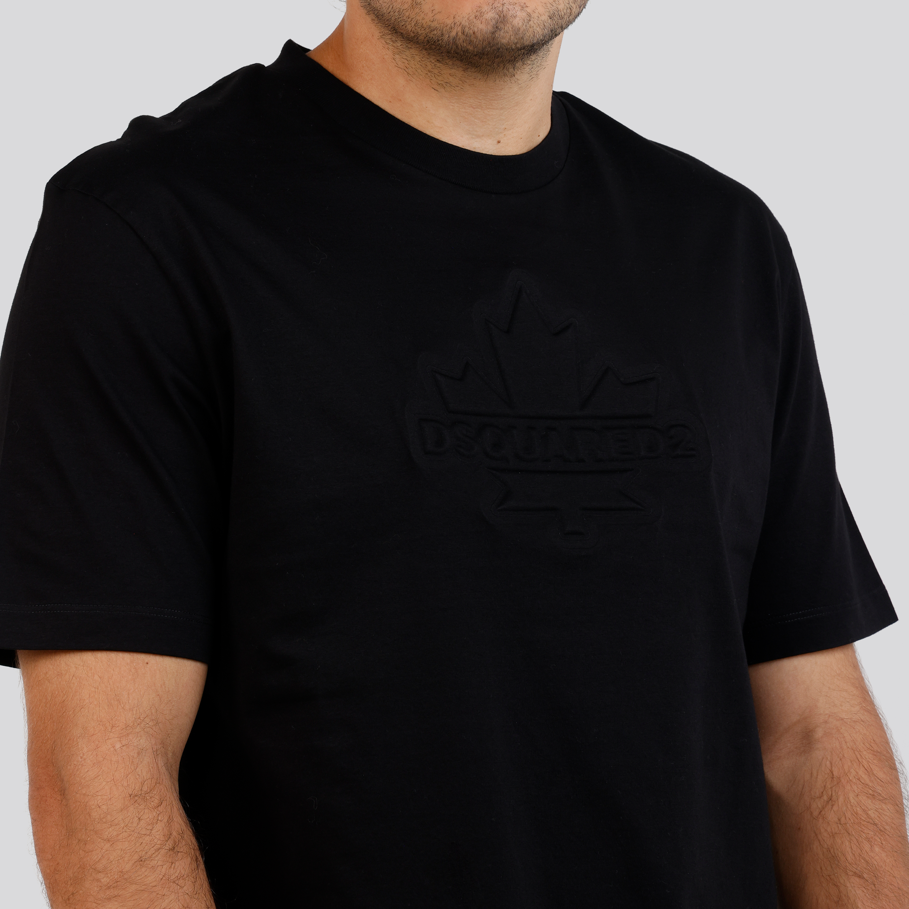 Camiseta Negra Dsquared2 Leaf Skater