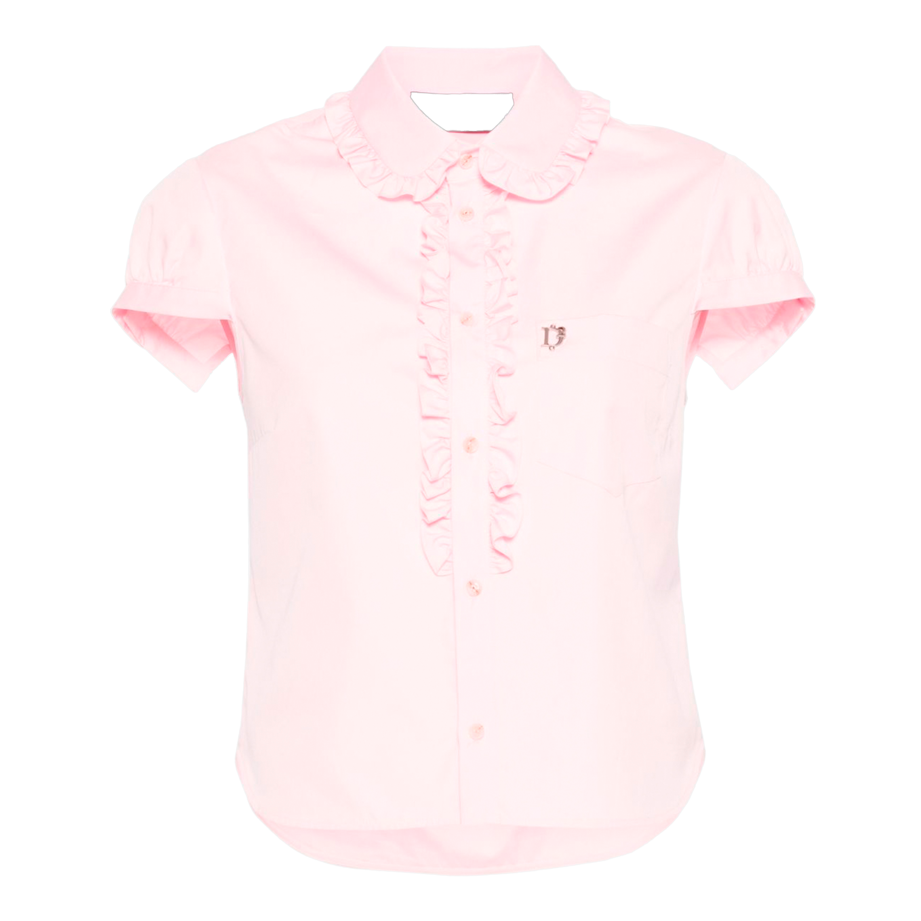 Camisa Rosada Dsquared2 Ruffled-Trim