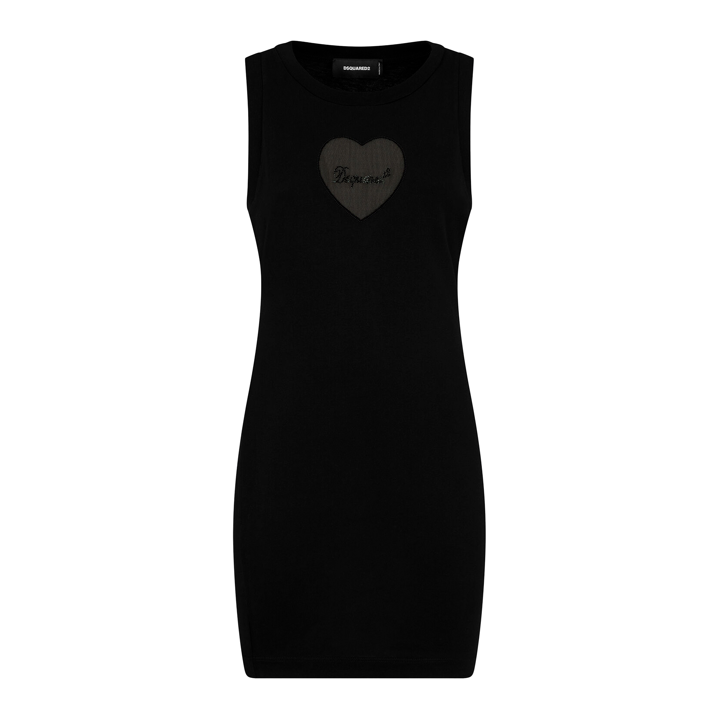 Vestido Negro Dsquared2 Heart Logo