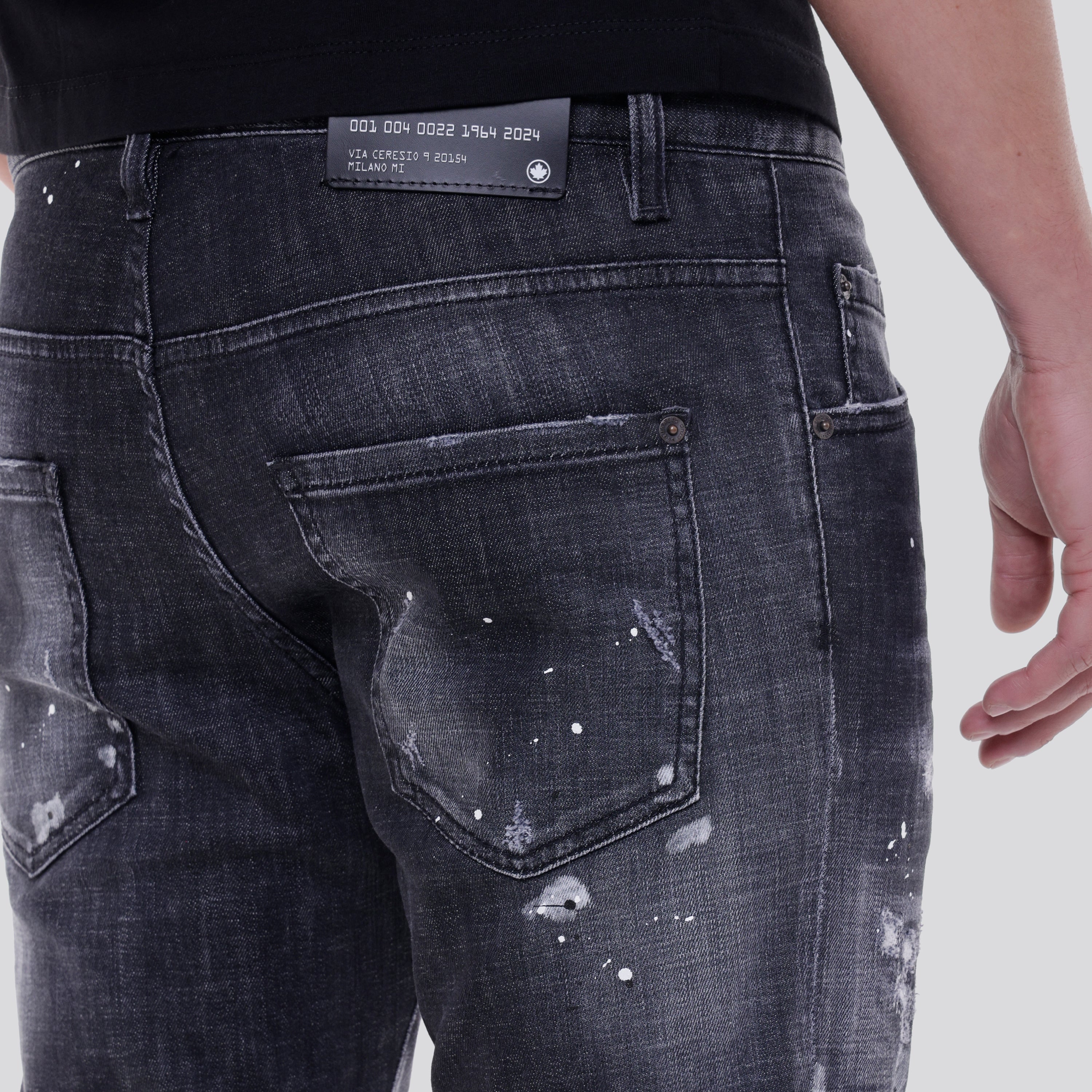 Jeans Negro Dsquared2 Skater Zip
