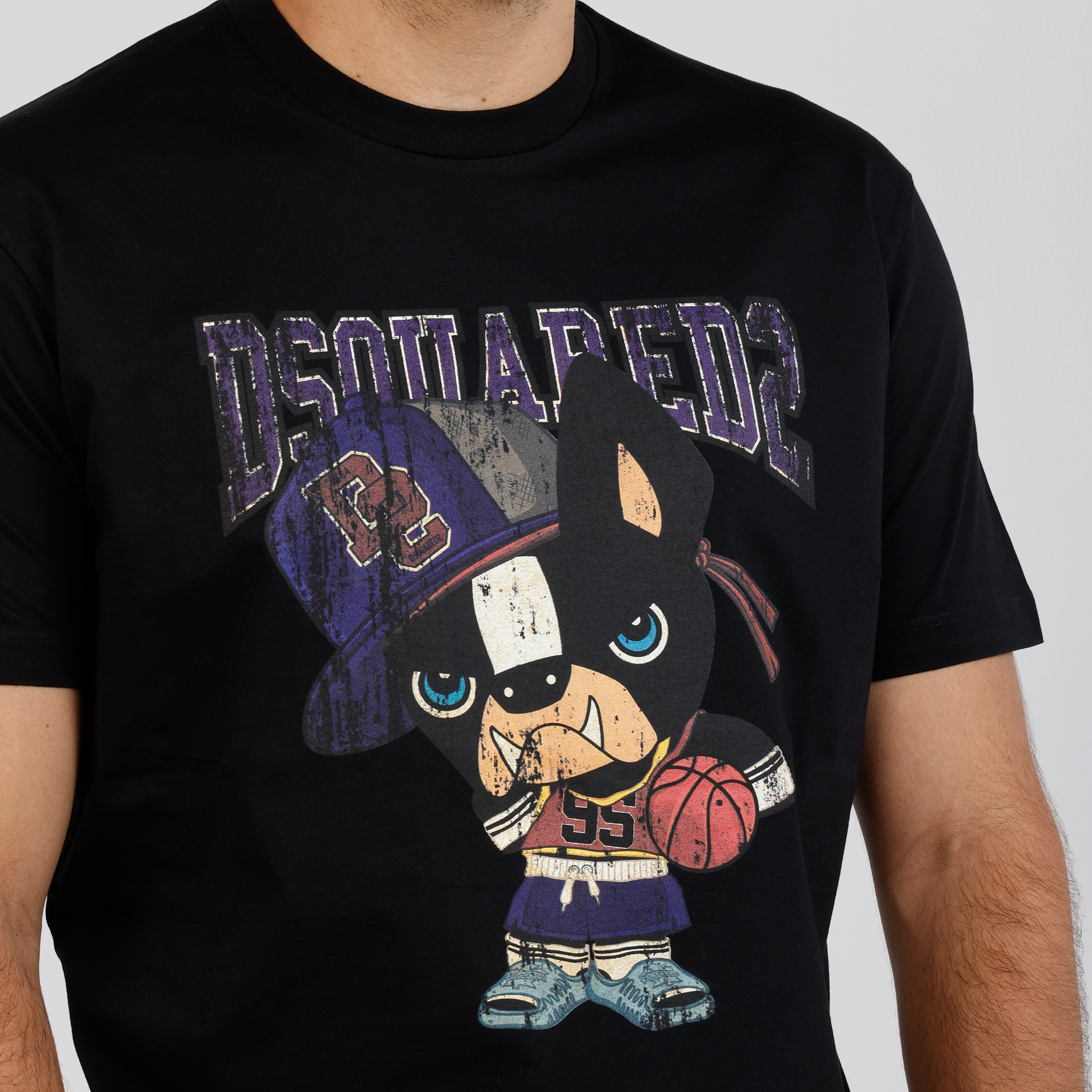 Camiseta Negra Dsquared2 Box Dog