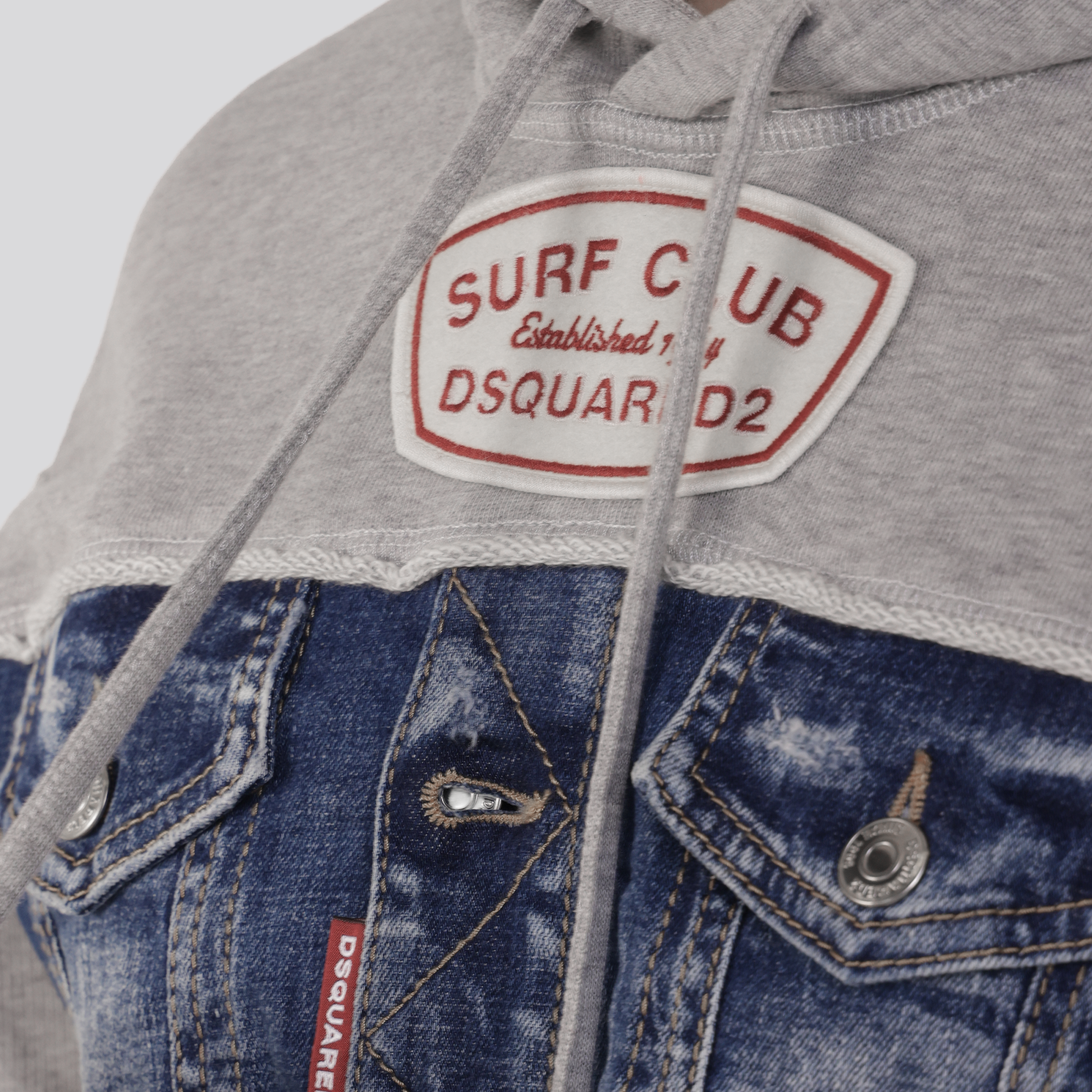 Buzo Tipo Hoodie Gris Dsquared2 Denim