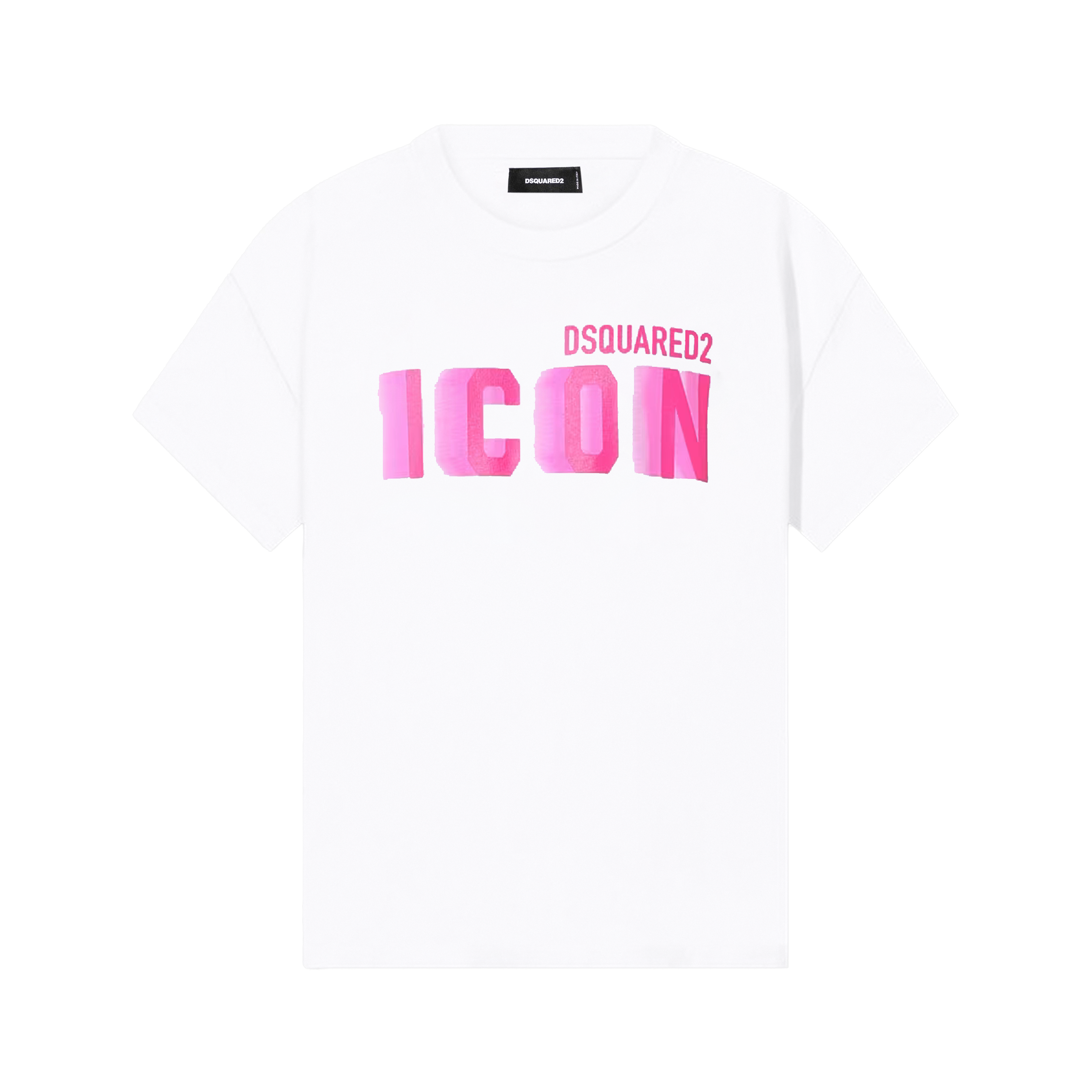 Camiseta Blanca Dsquared2 Fucsia Icon