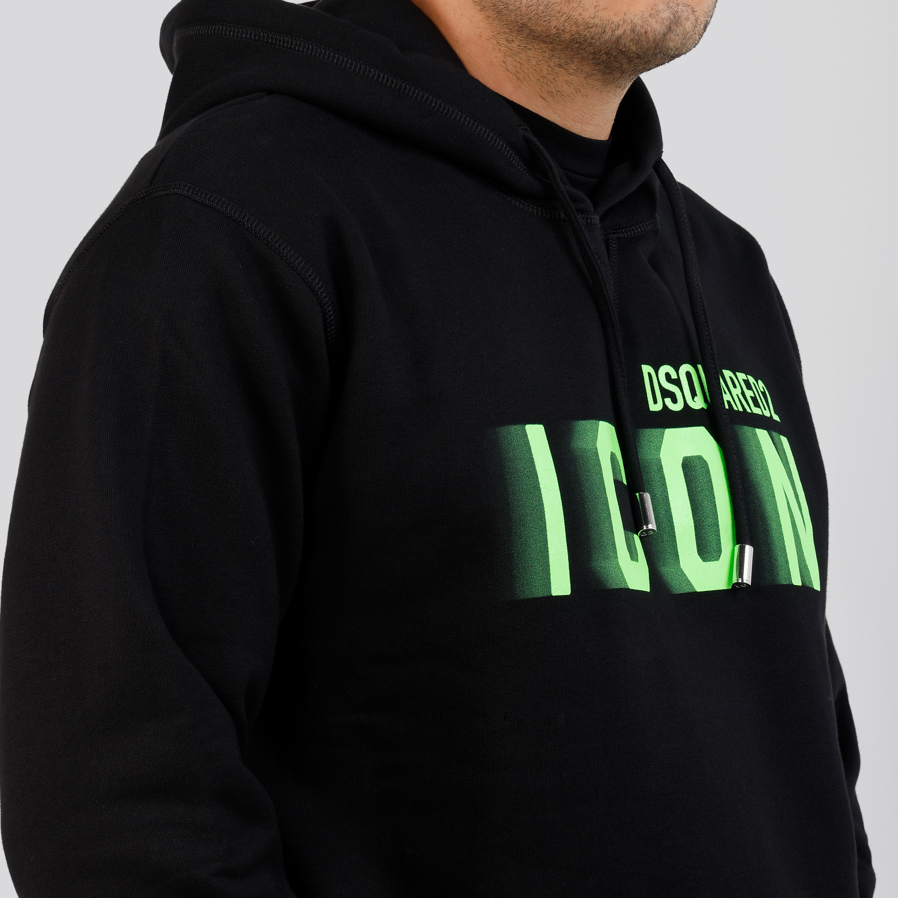 Buzo Tipo Hoodie Negro Dsquared2 Verde Icon