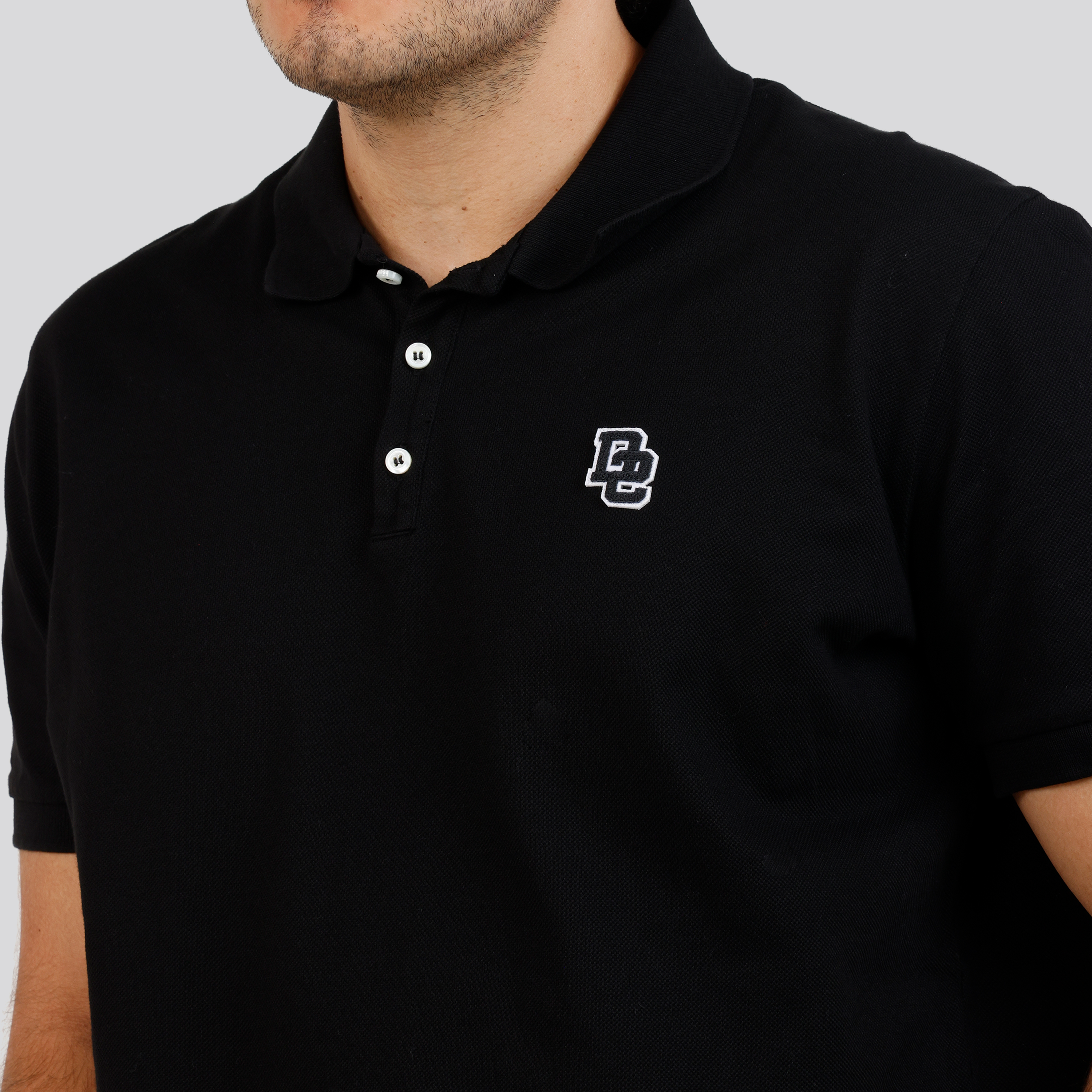 Camiseta Tipo Polo Negra Dsquared2 D2 Patch