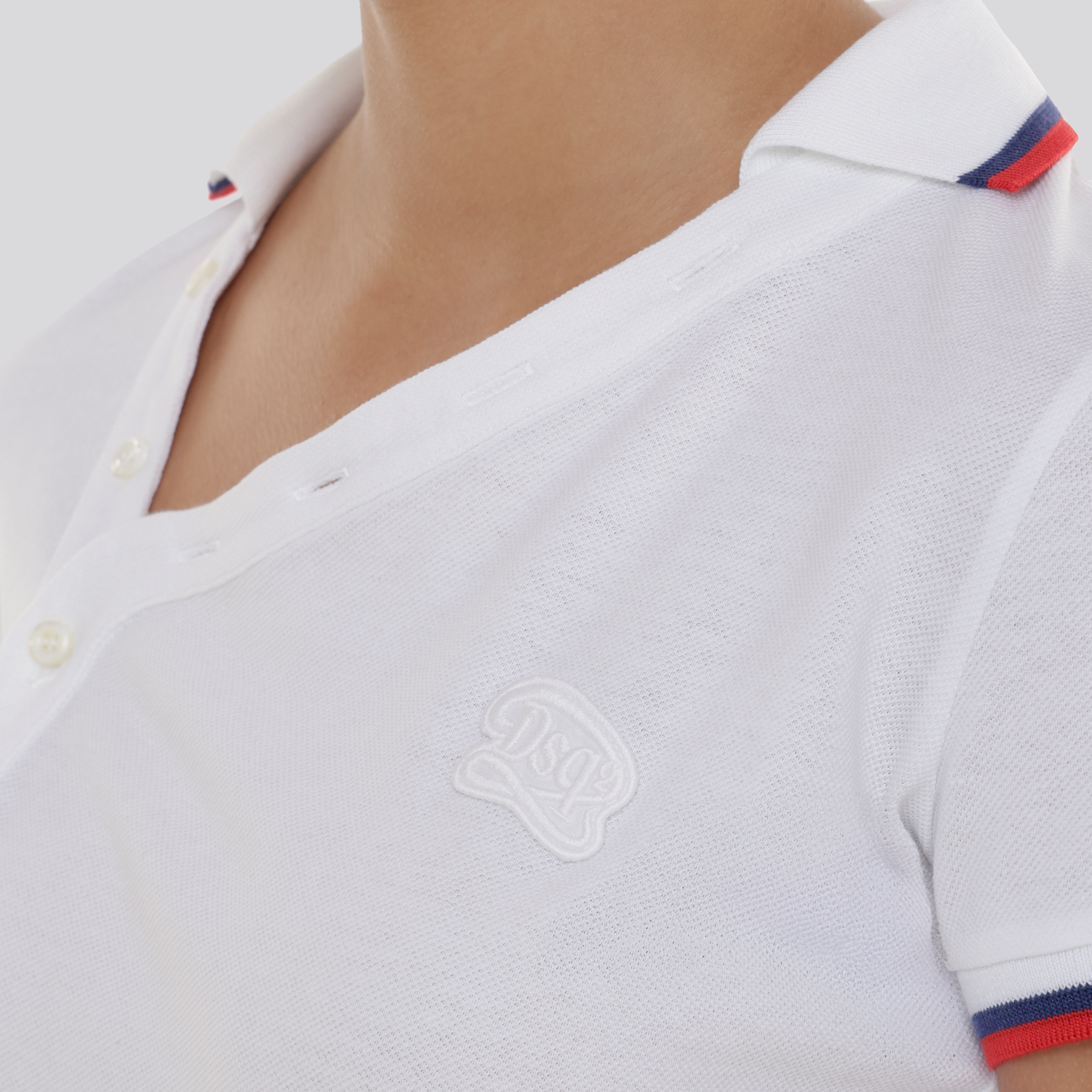 Top Blanco Dsquared2 Asymmetric