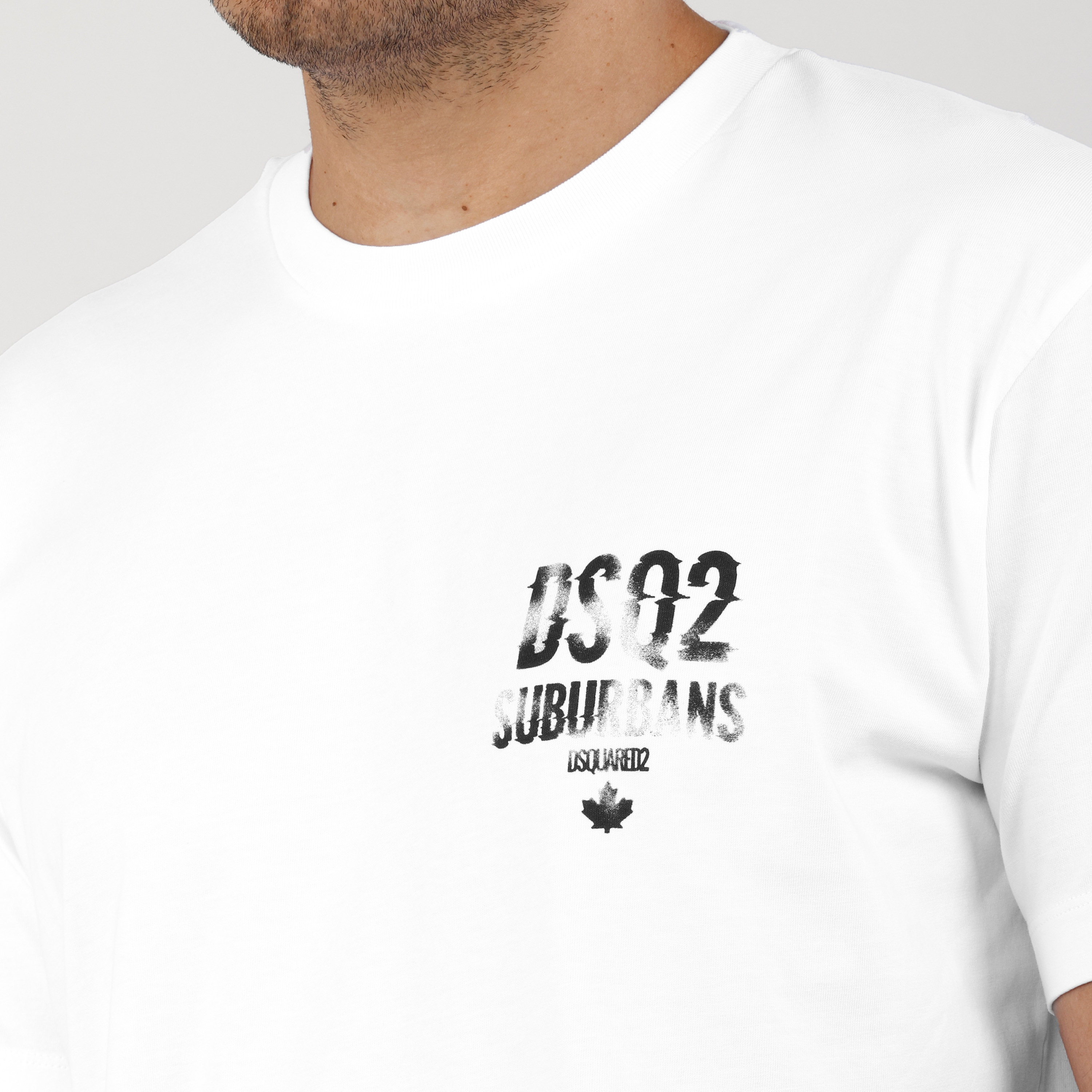Camiseta Blanca Dsquared2 Dsq2 Chest Suburbans