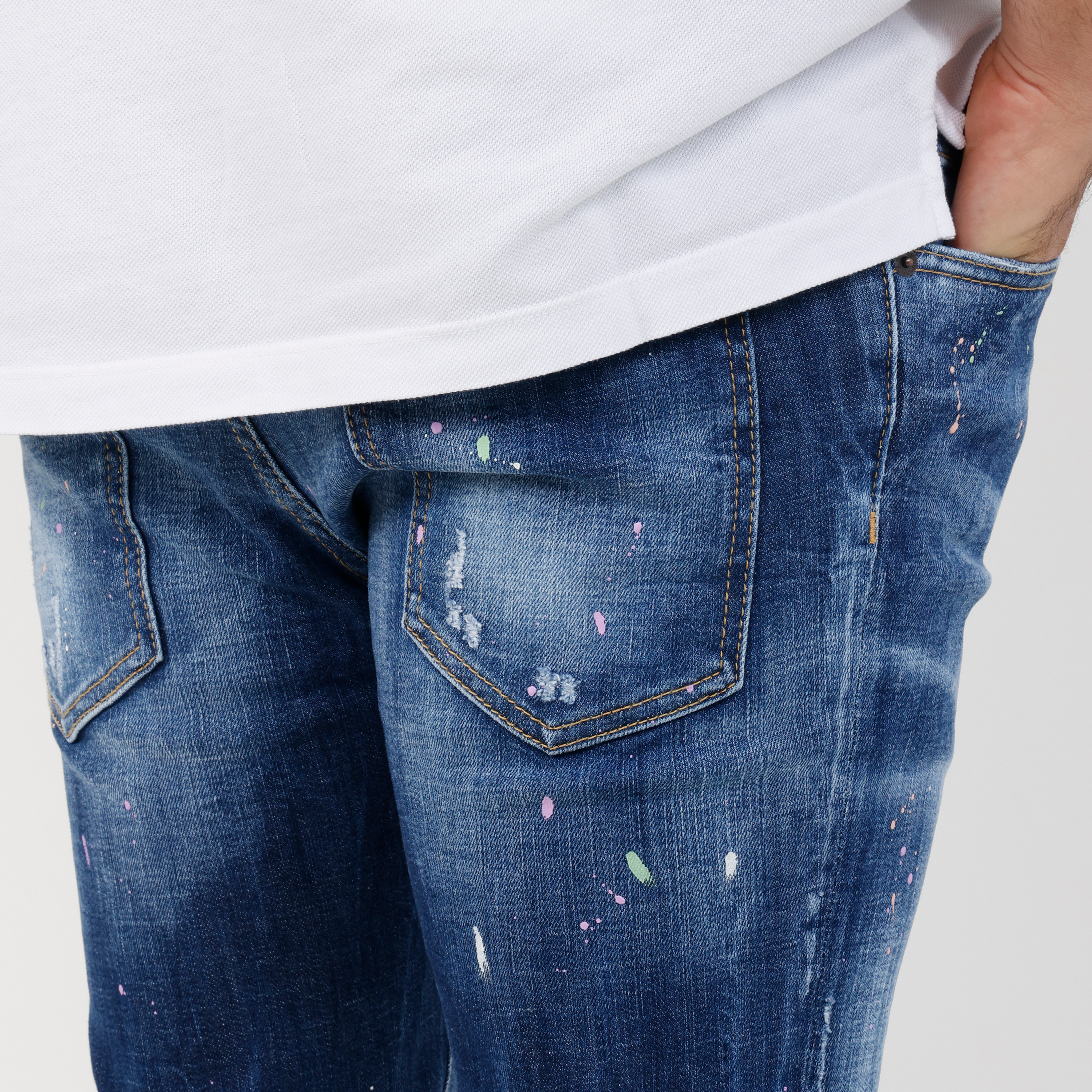 Jeans Denim Dsquared2 Pink Paints