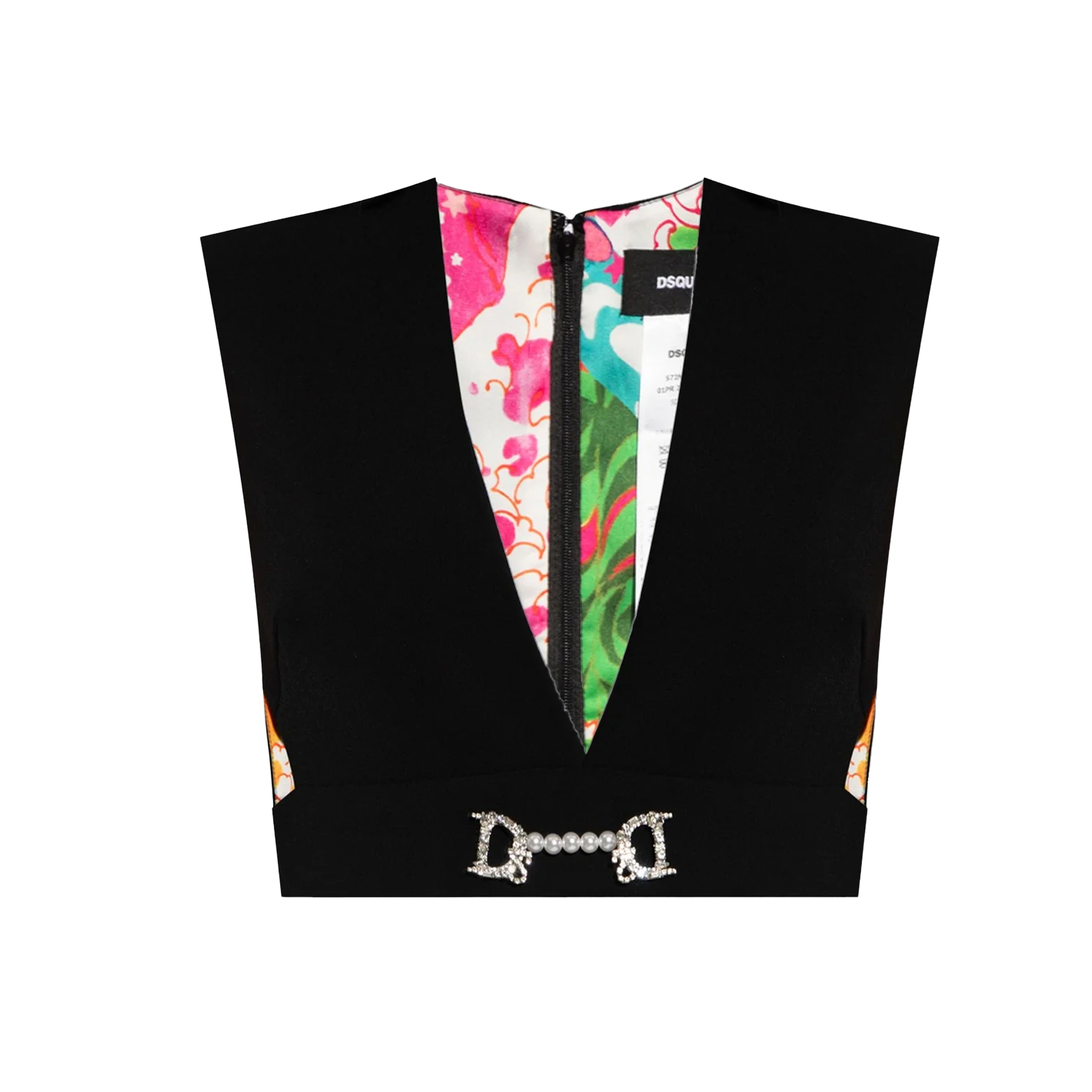 Top Negro Dsquared2 Logo Band