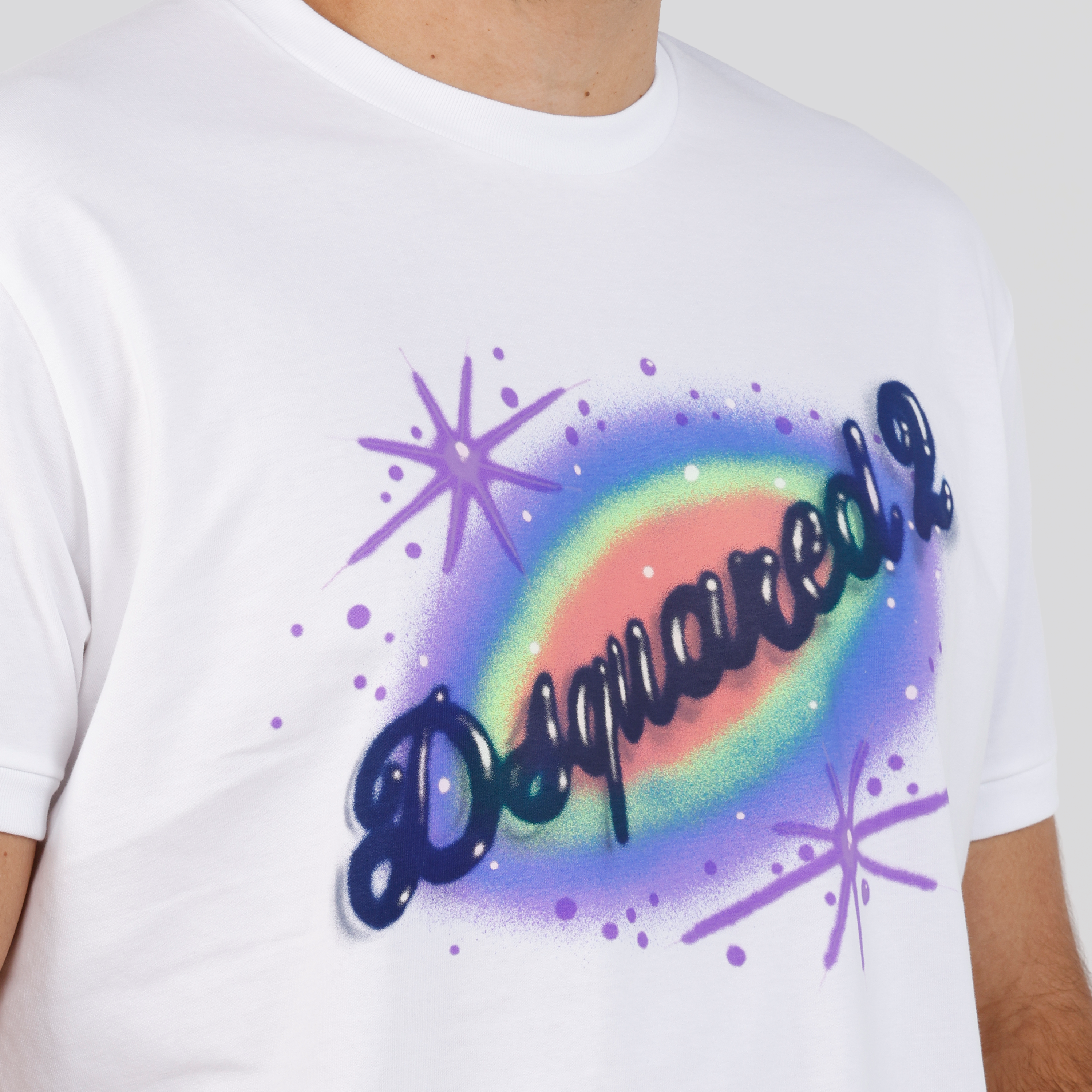 Camiseta Blanca Dsquared2 Multicolor Logo