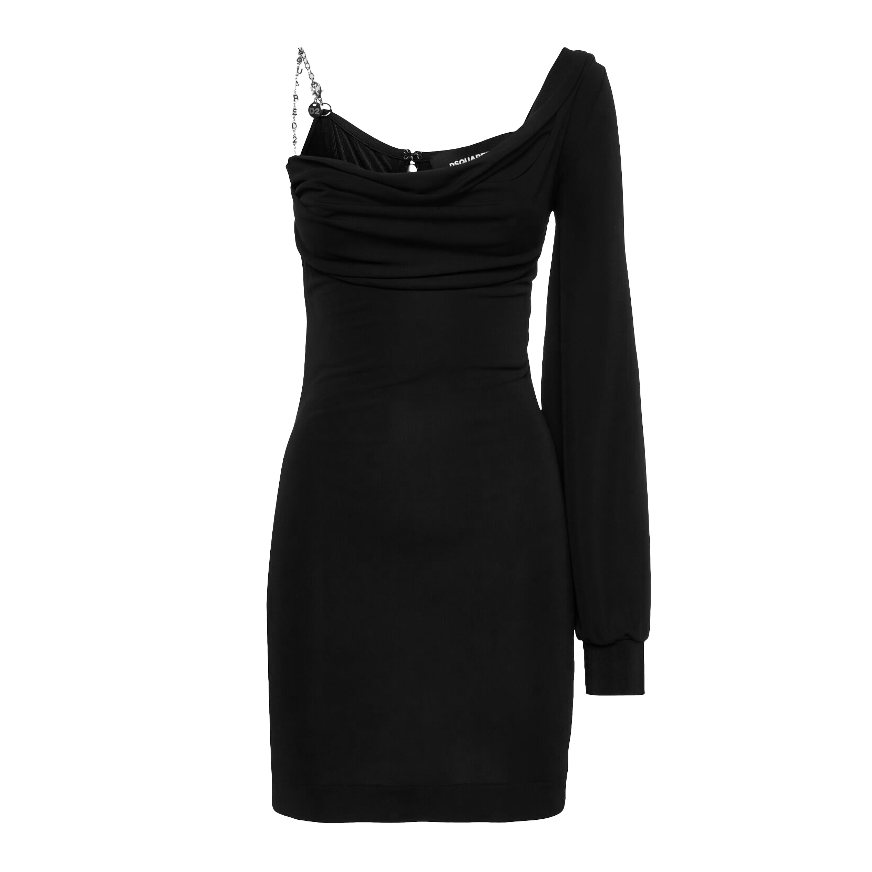 Vestido Negro Dsquared2 One Sleeve