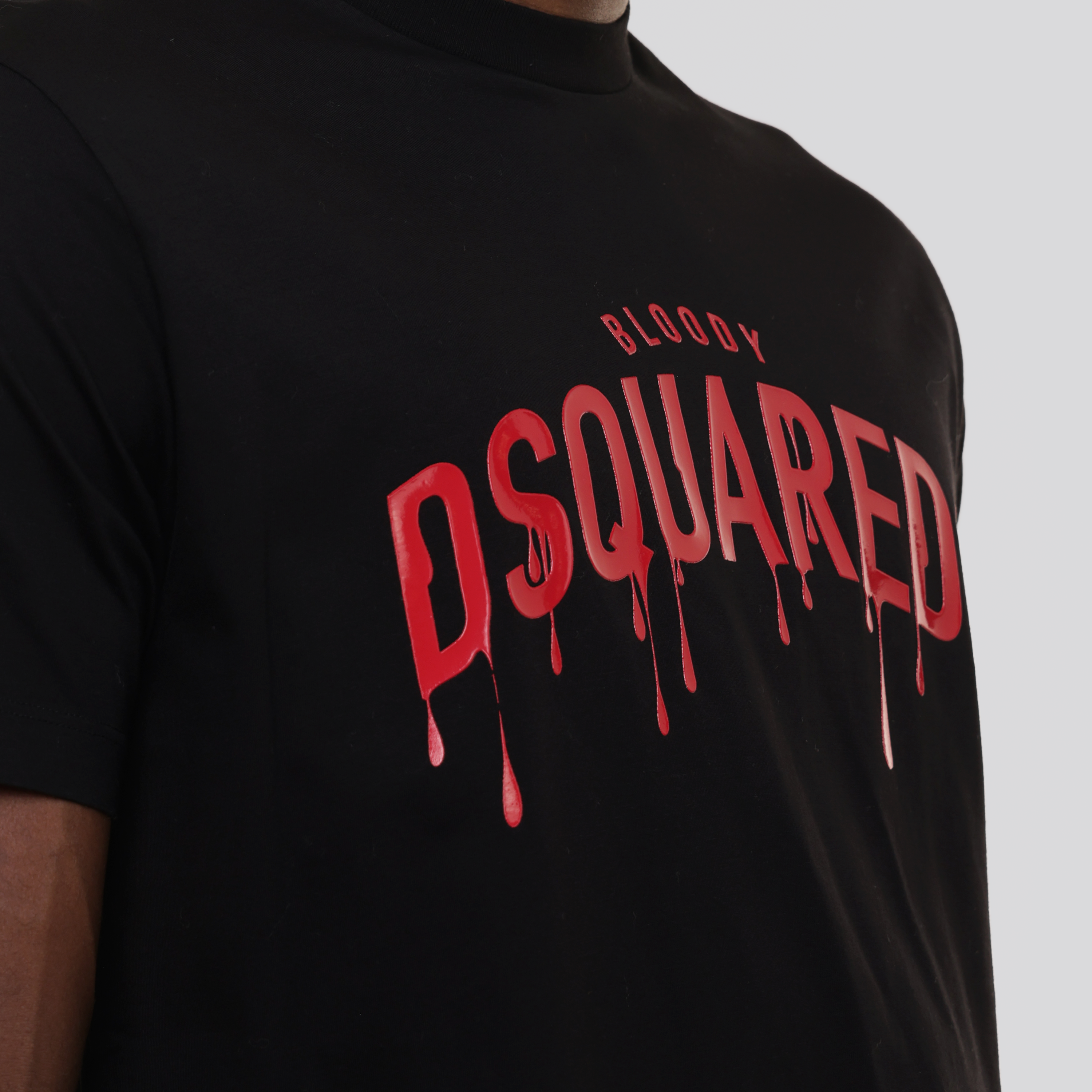 Camiseta Negra Dsquared2 Multi Tears