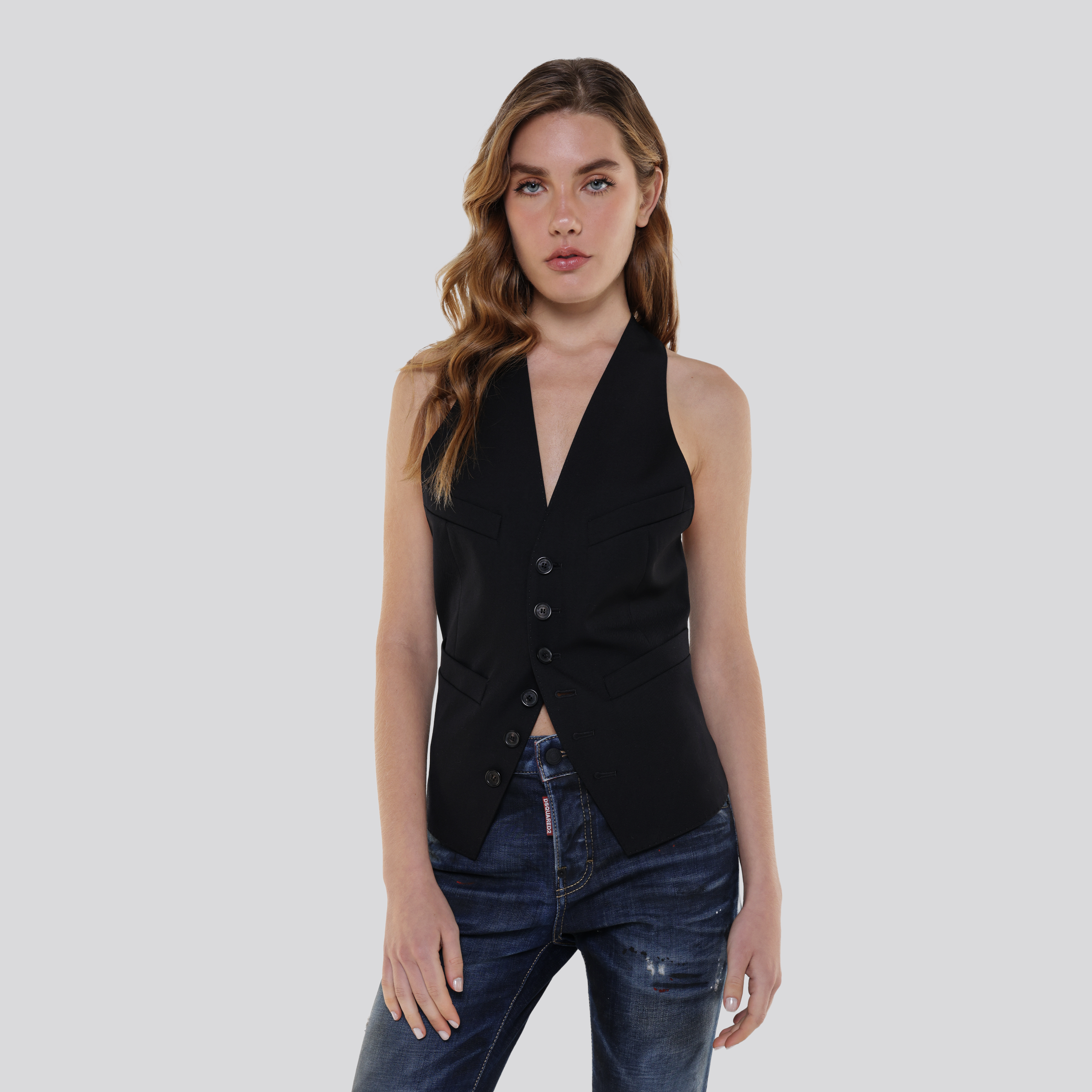 Chaleco Negro Dsquared2
