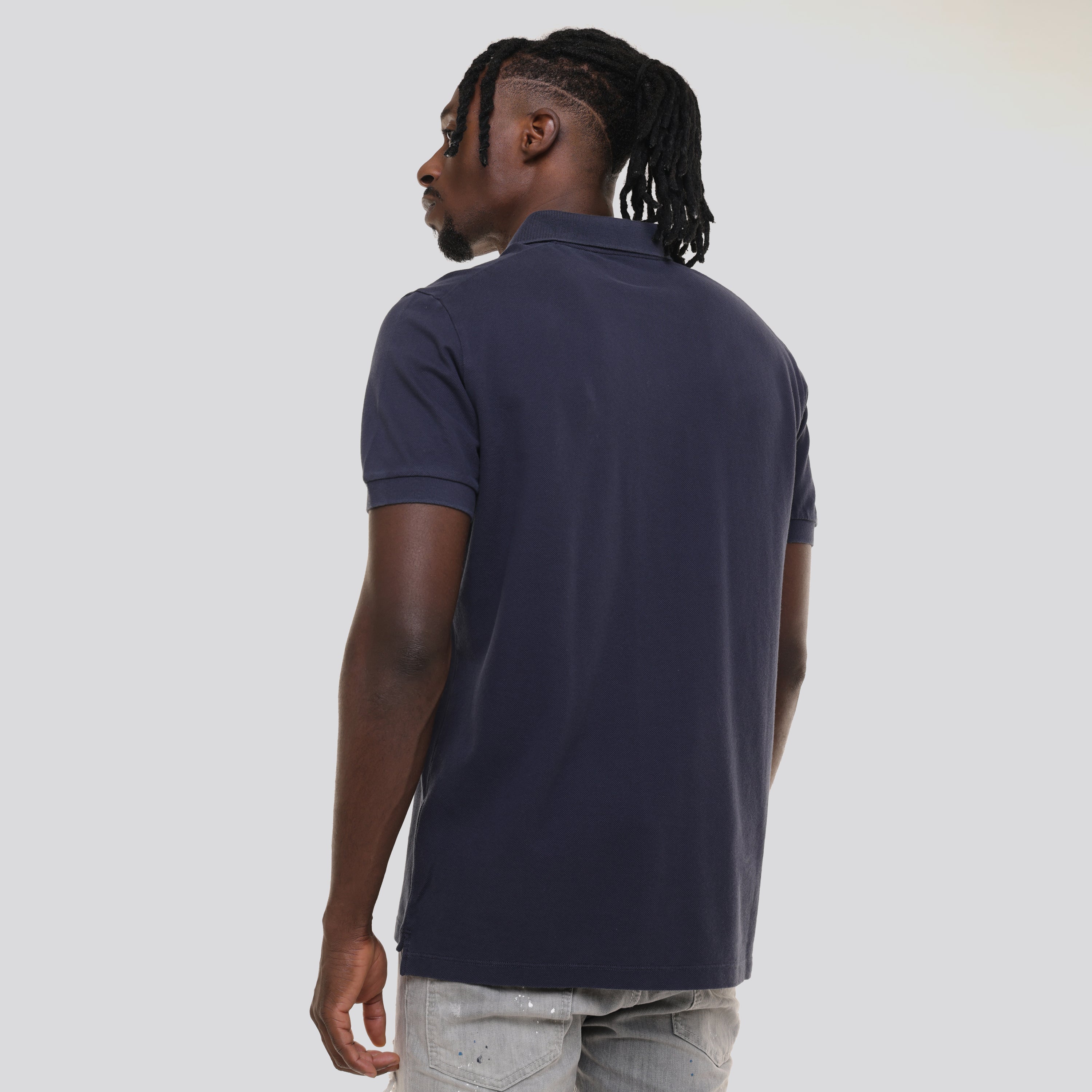 Camiseta Tipo Polo Azul Dsquared2 Leaf Logo