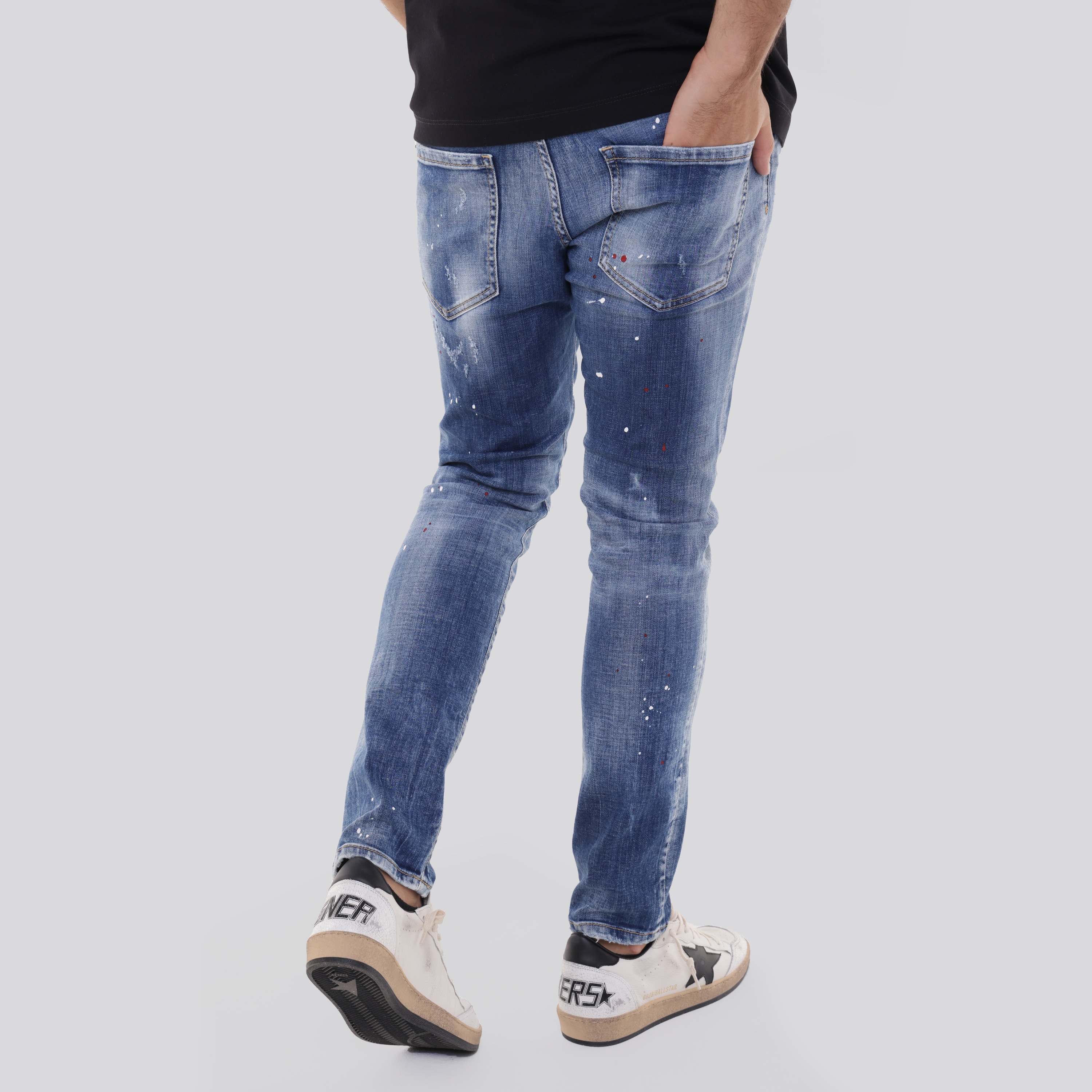 Jeans Denim Dsquared2 Skater Red Paints