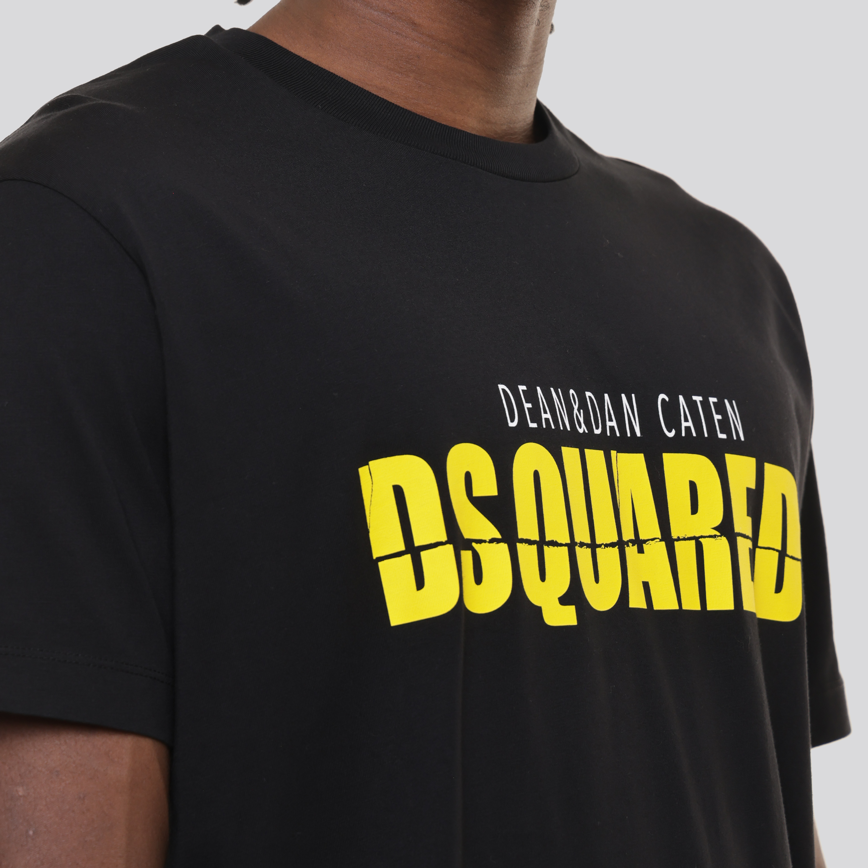 Camiseta Negra Dsquared2 Amarillo Dan