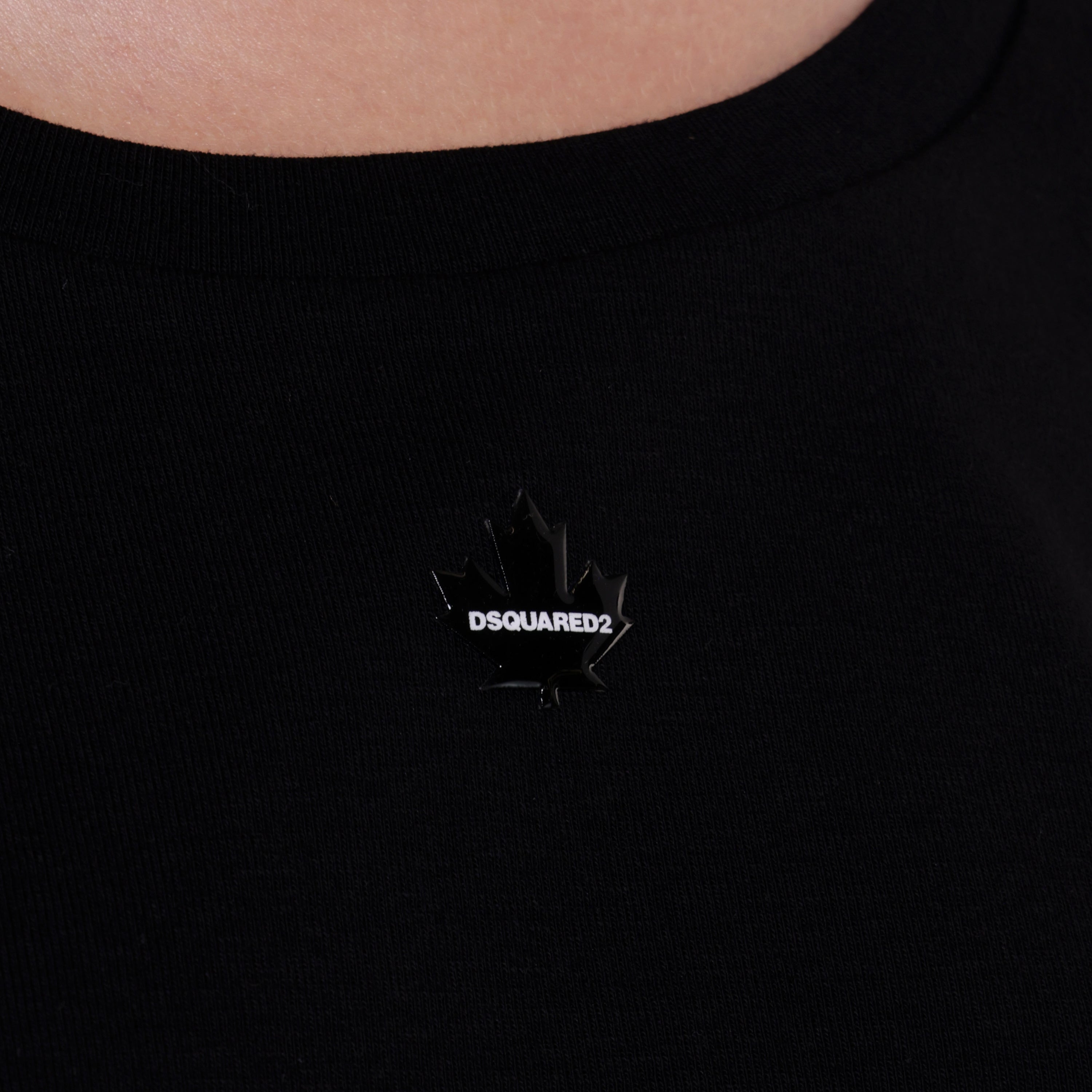 Camiseta Negra Dsquared2 Leaf