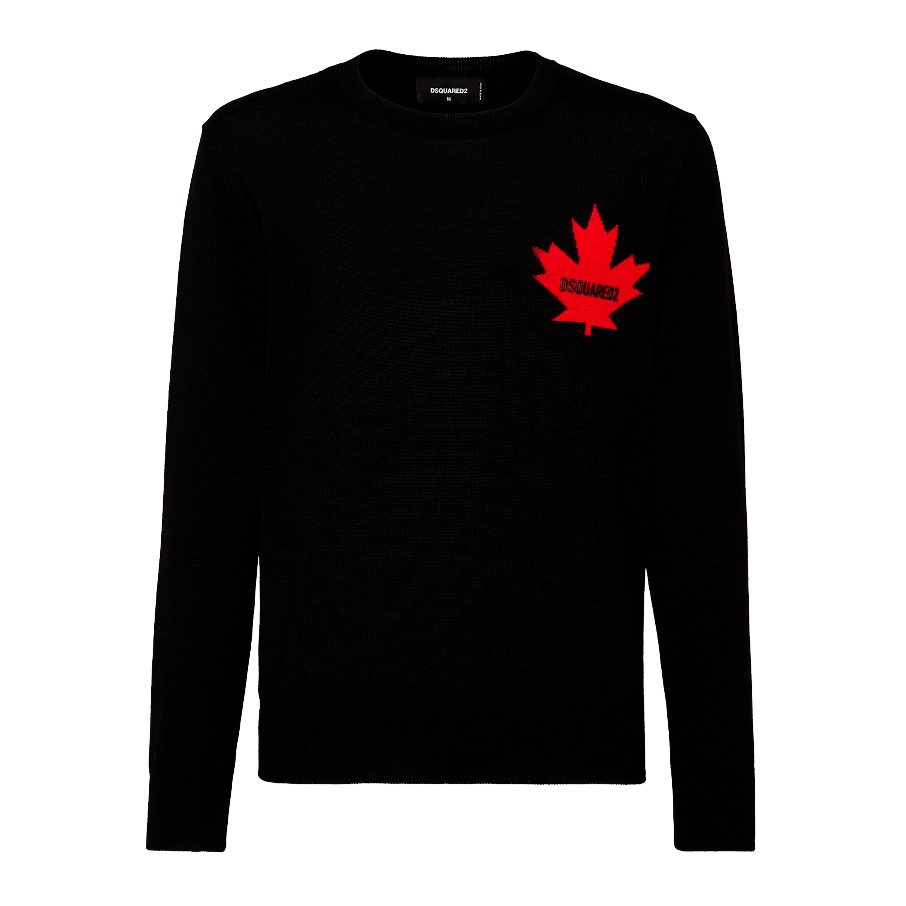 Buzo Negro Dsquared2 Leaf Logo