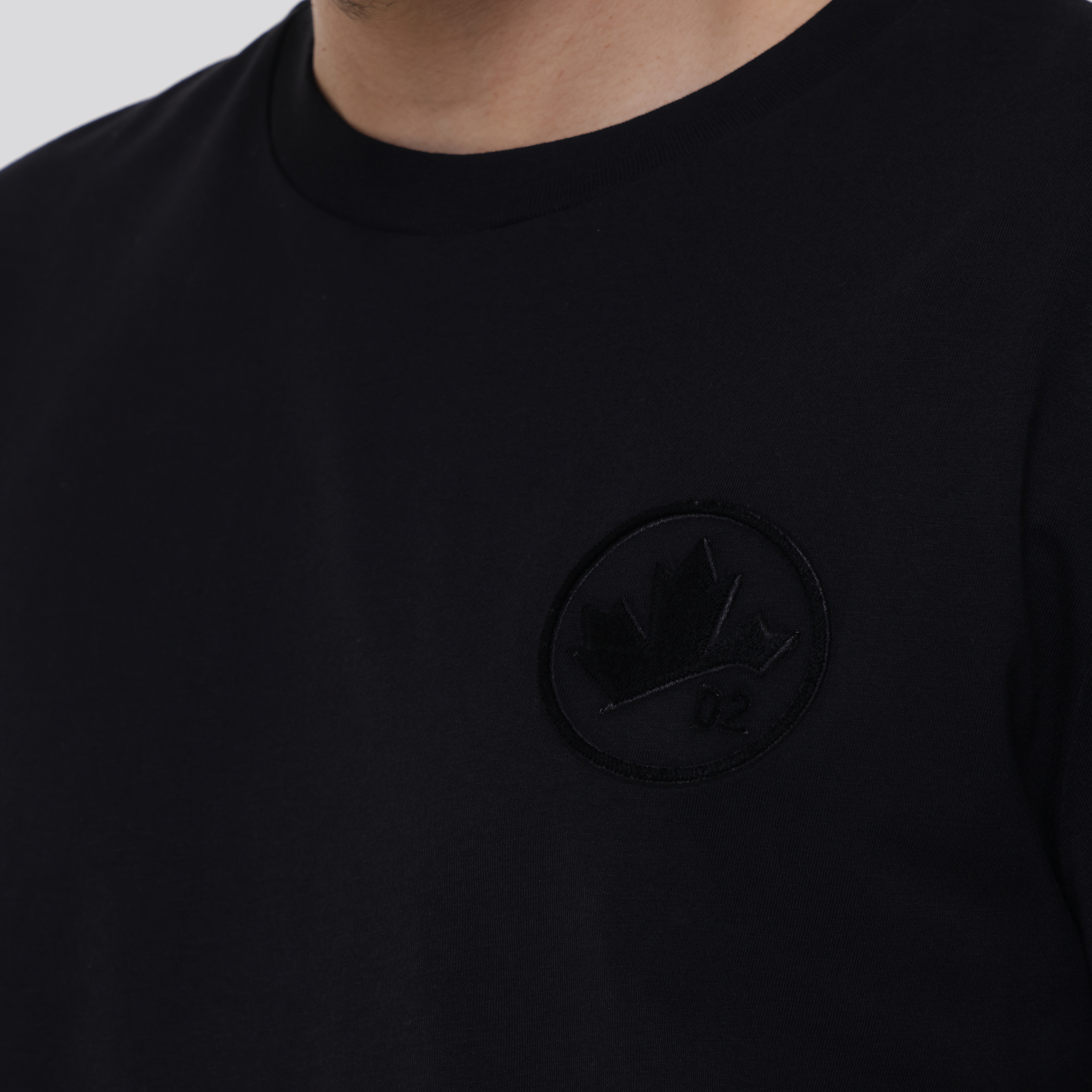 Camiseta Negra Dsquared2 Leaf