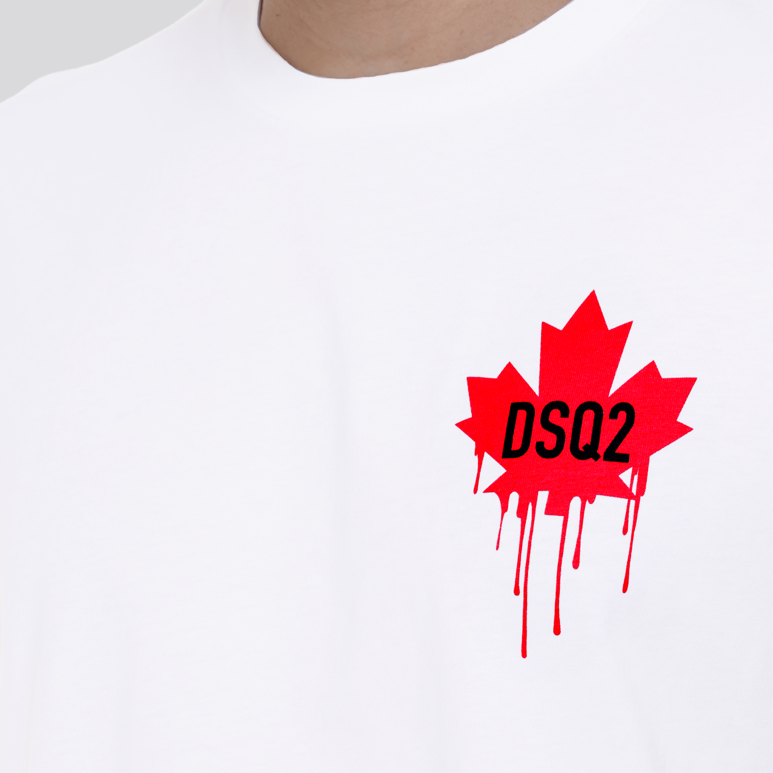 Camiseta Blanca Dsquared2 Leaf Tears