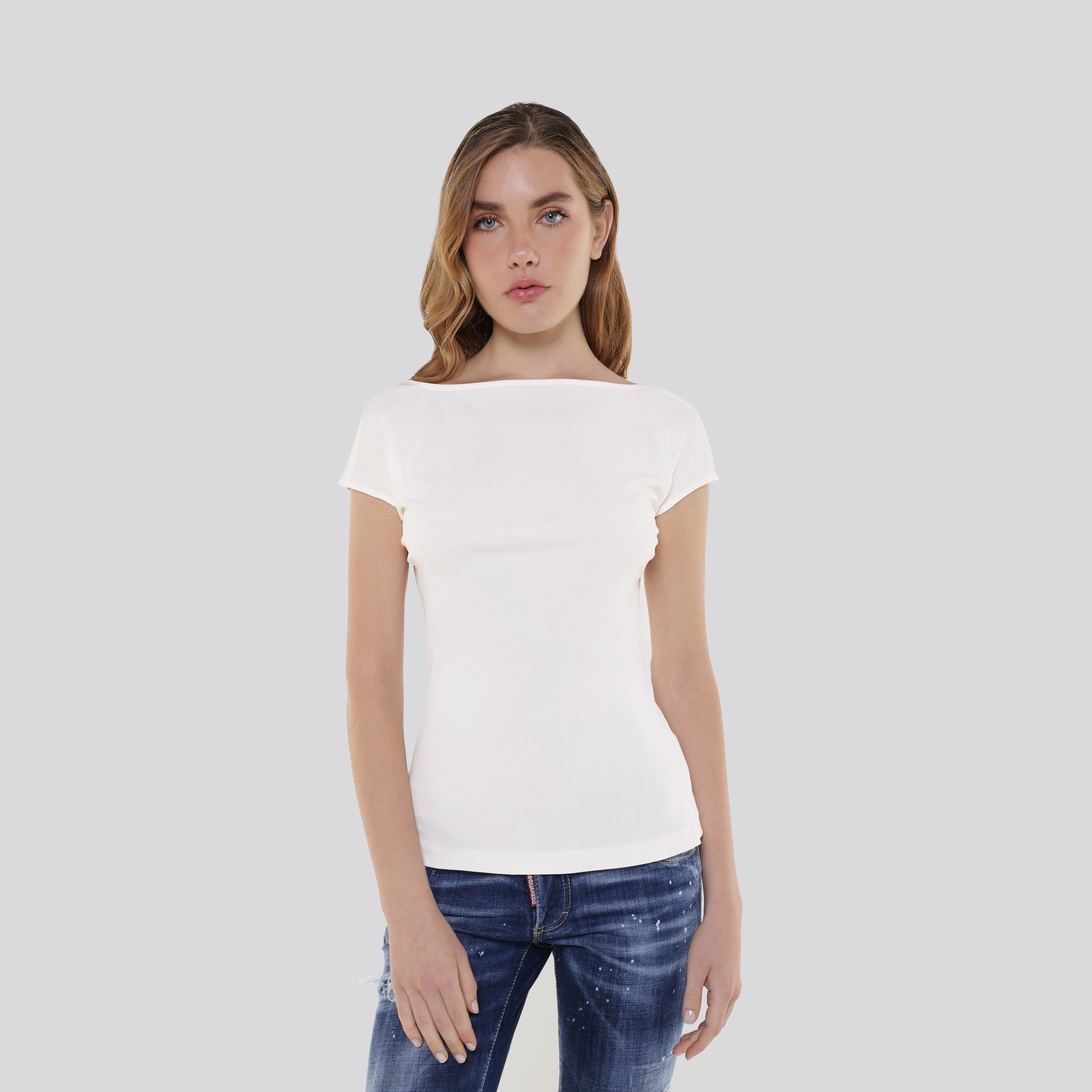 Top Beige Dsquared2 Double Dd Plaque