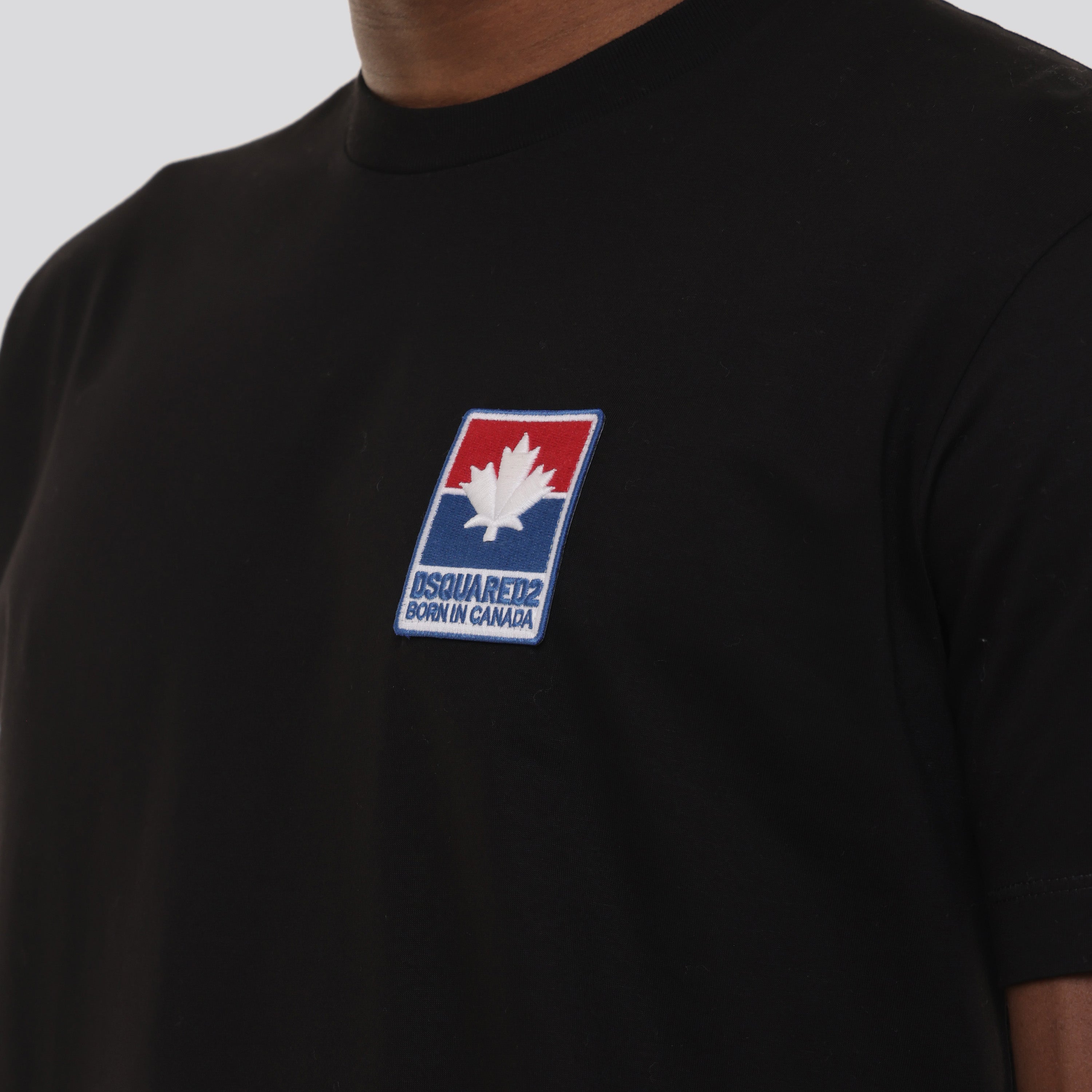 Camiseta Negra Dsquared2 Leaf