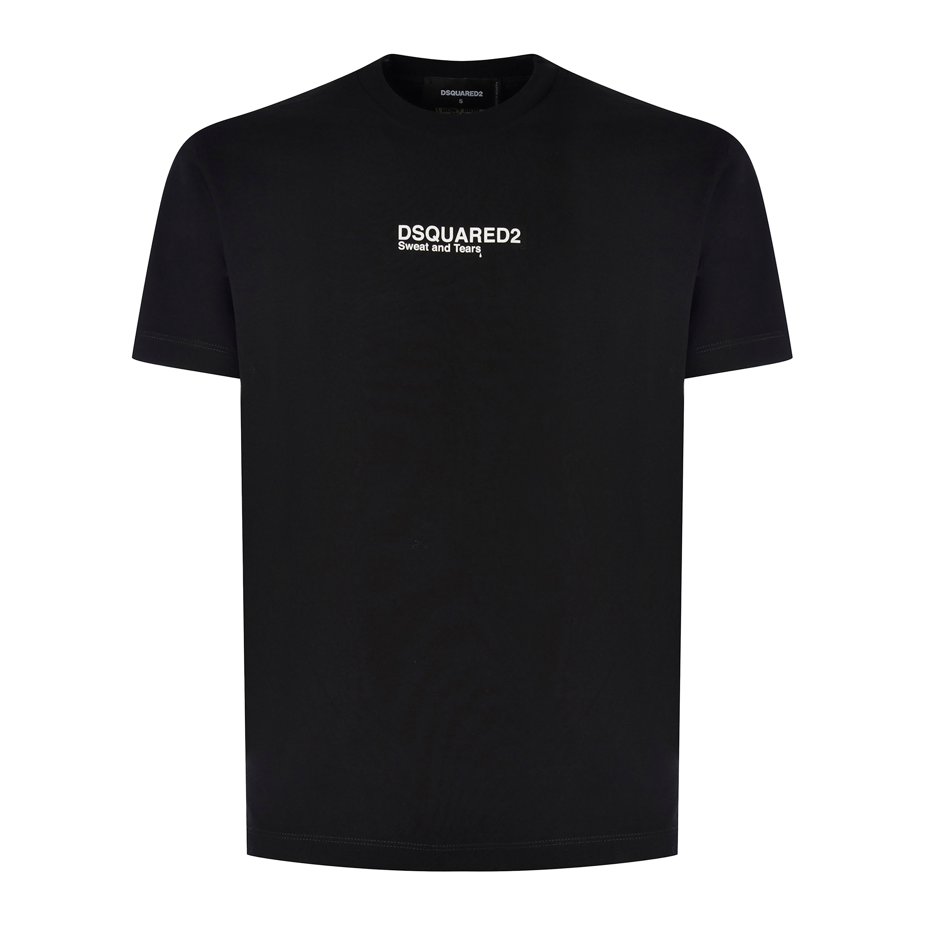 Camiseta Negra Dsquared2 Tears
