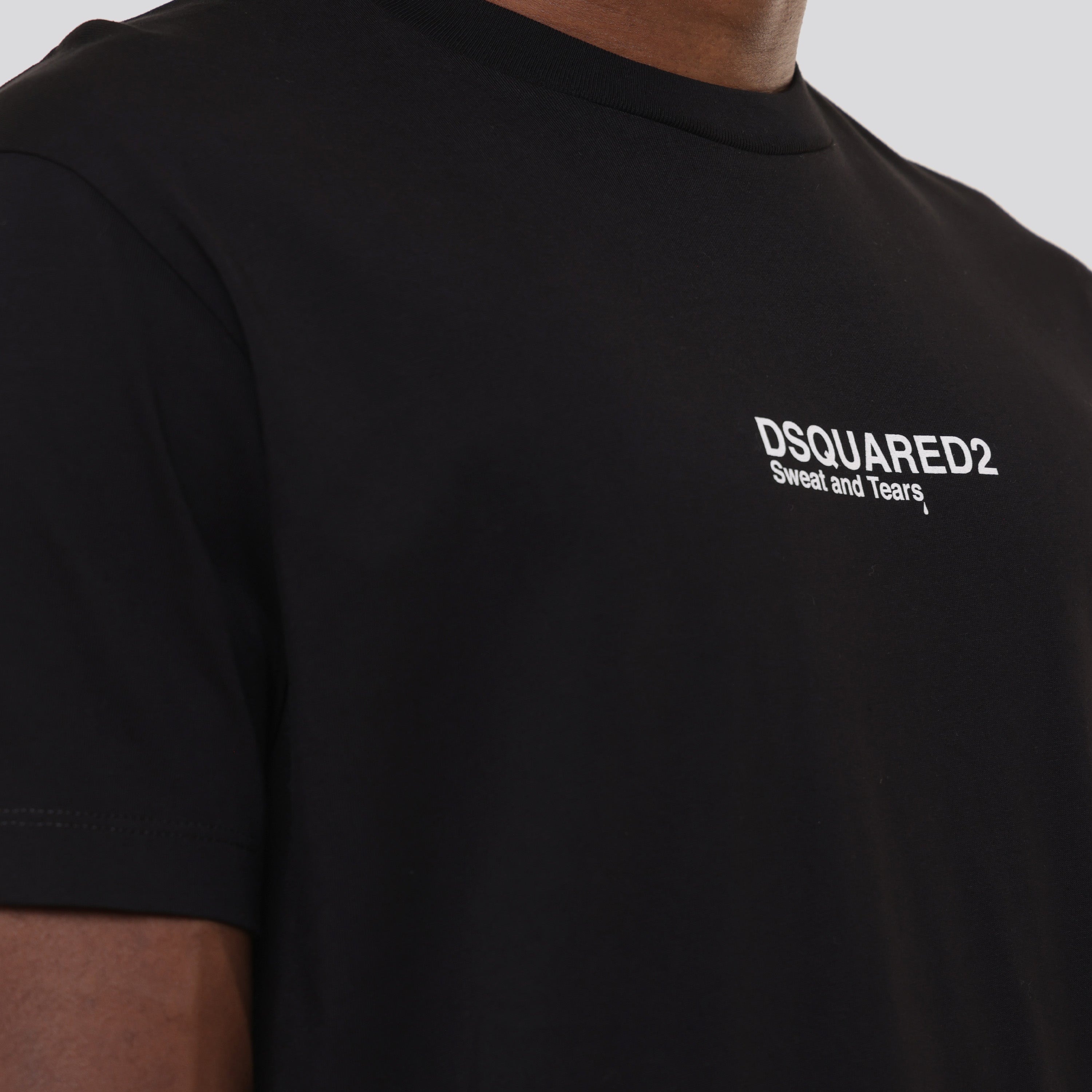 Camiseta Negra Dsquared2 Tears