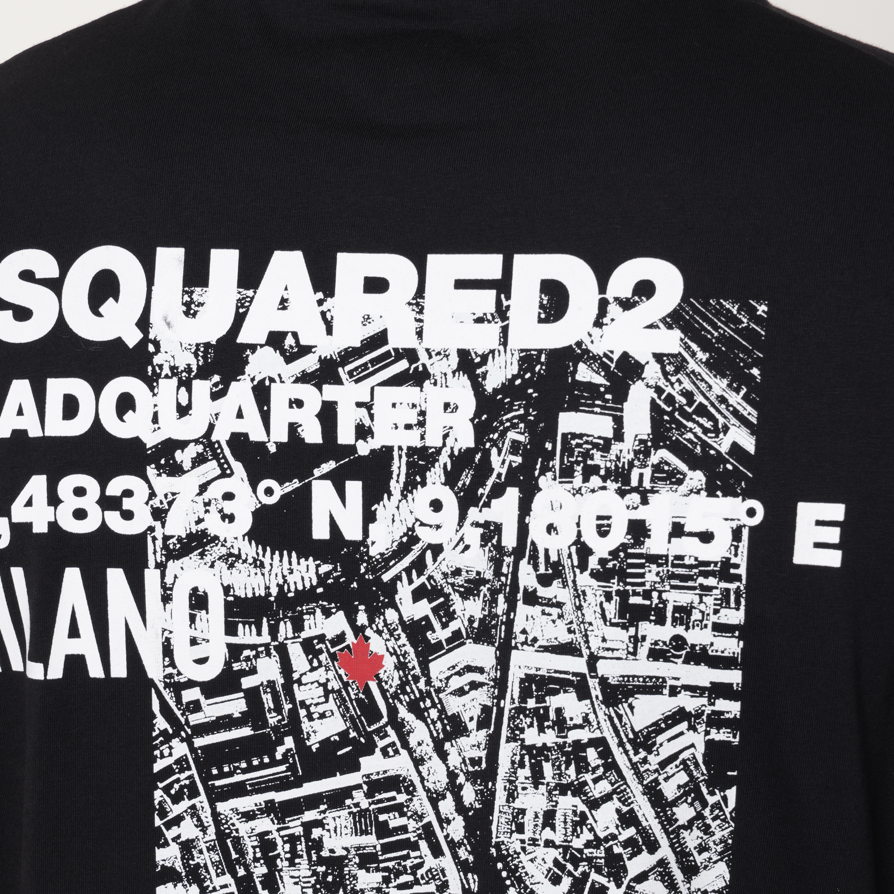 Camiseta Negra Dsquared2 Headquarter